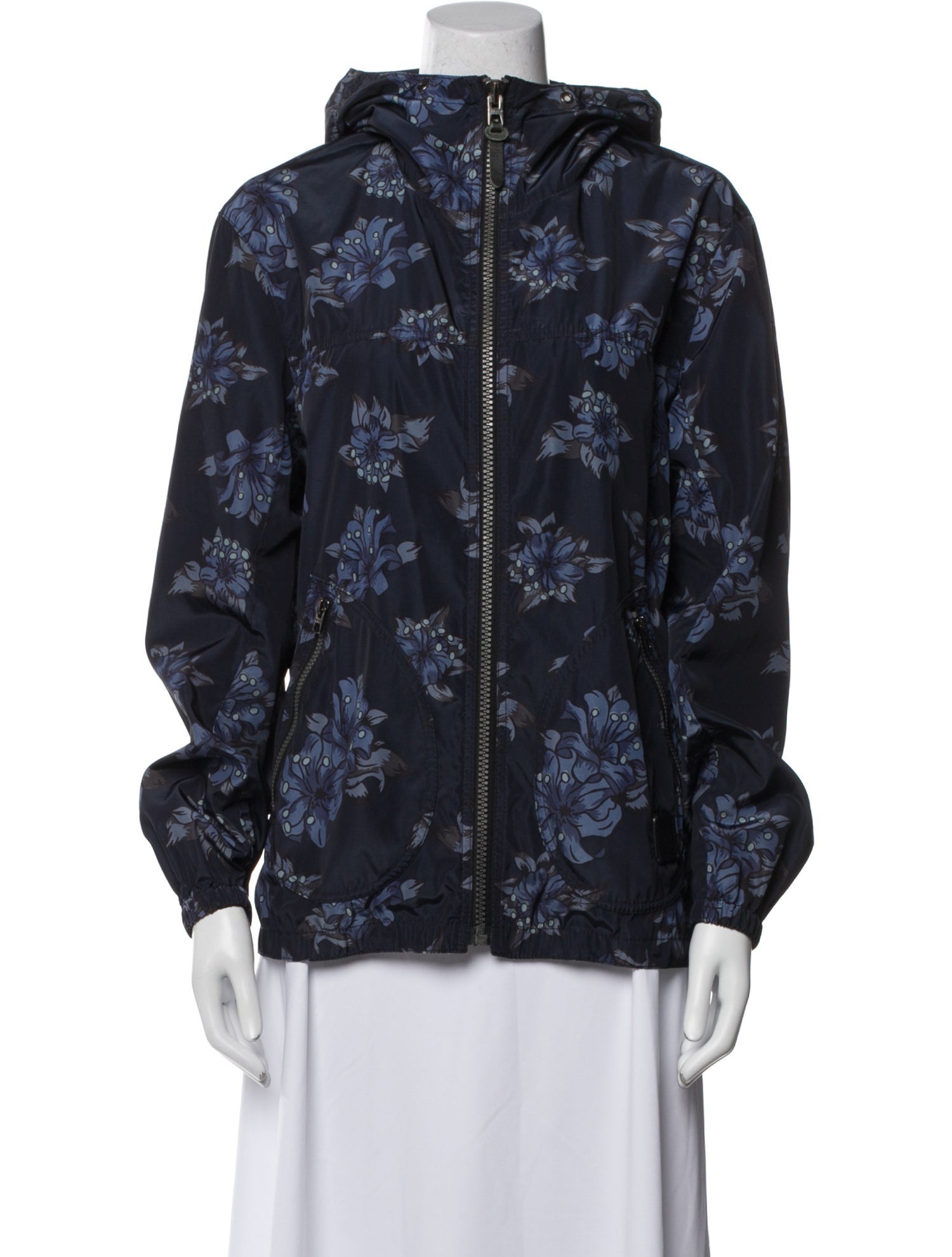 Coach Floral Print Faux Fur Jacket