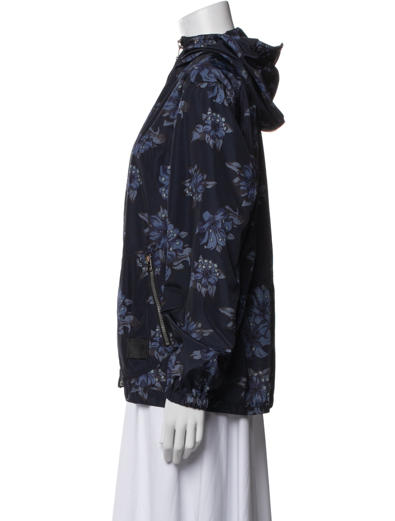 Coach Floral Print Faux Fur Jacket