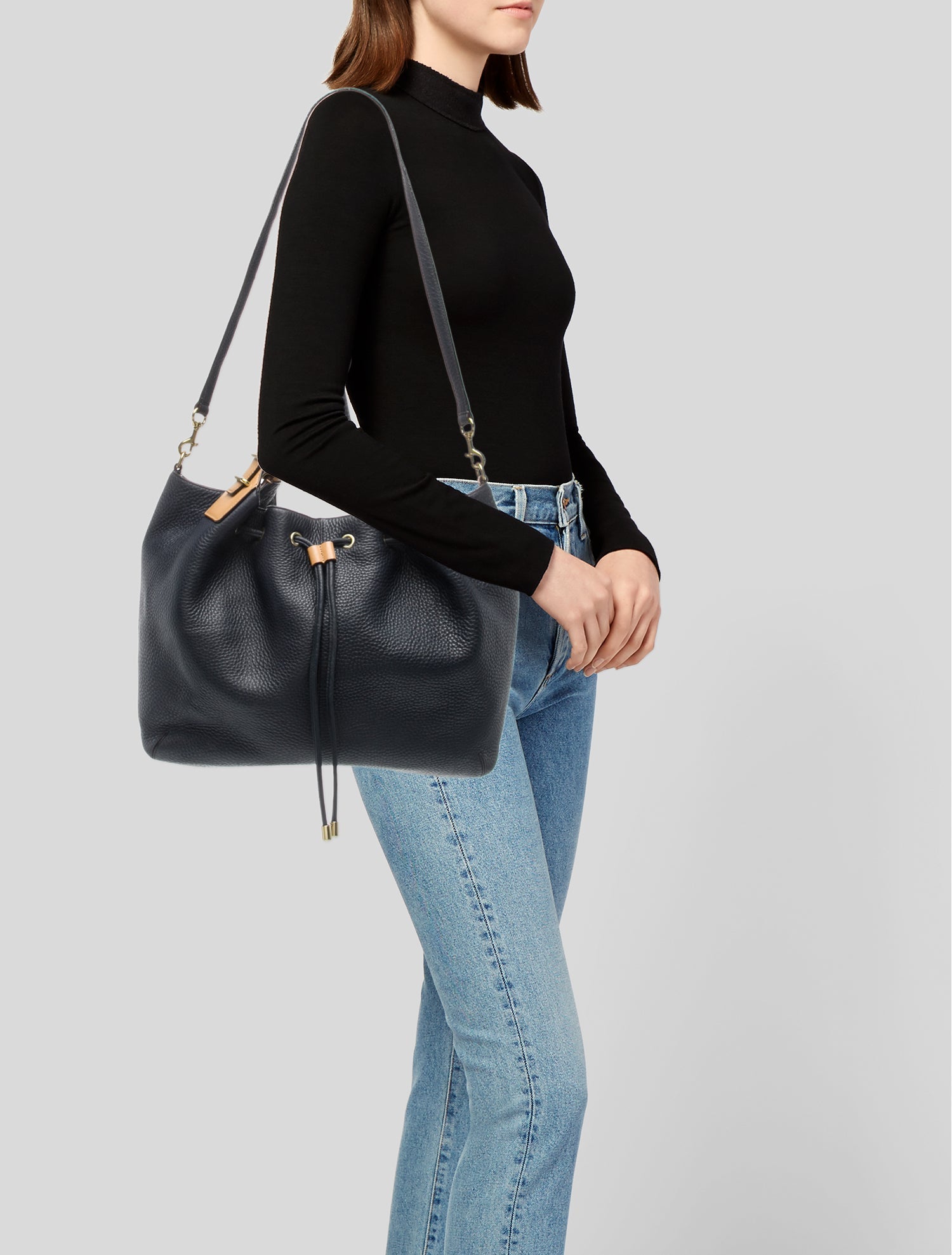 Coach Leather Bucket Bag