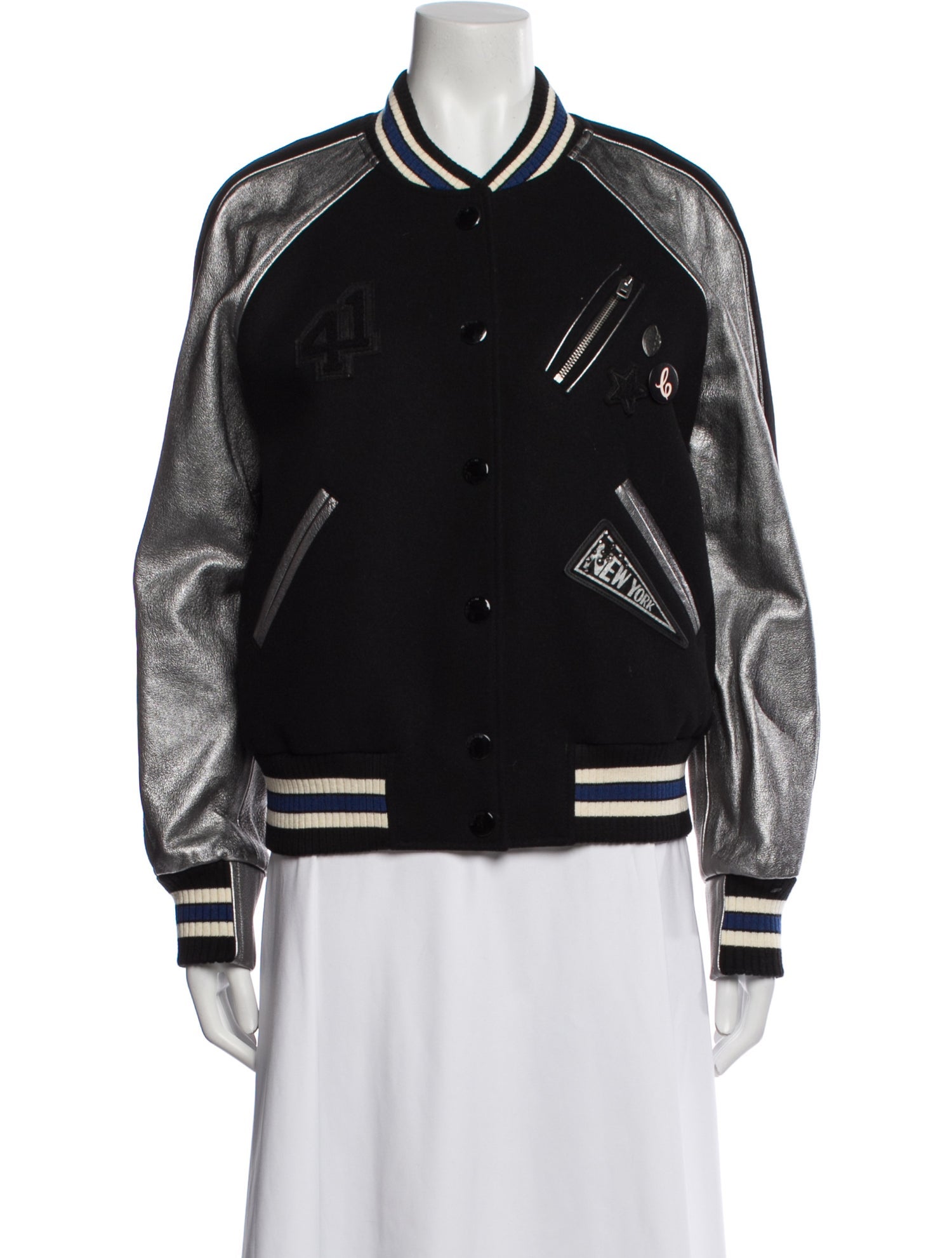 Coach Wool Printed Bomber Jacket w/ Tags