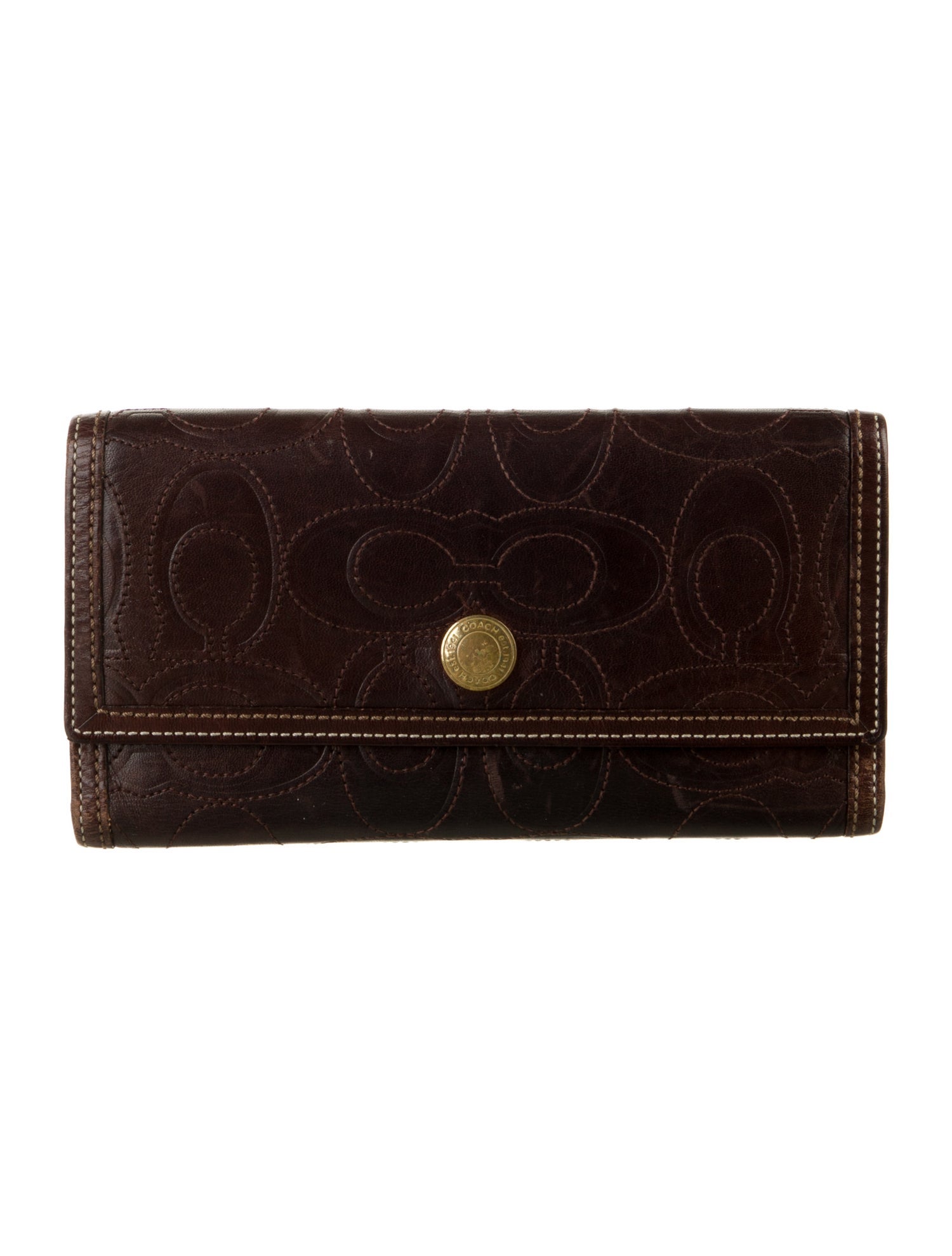 Coach Leather Continental Wallet