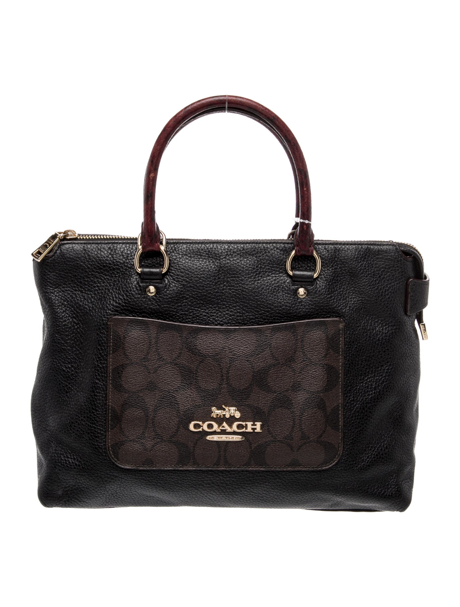 Coach Leather Top Handle Bag