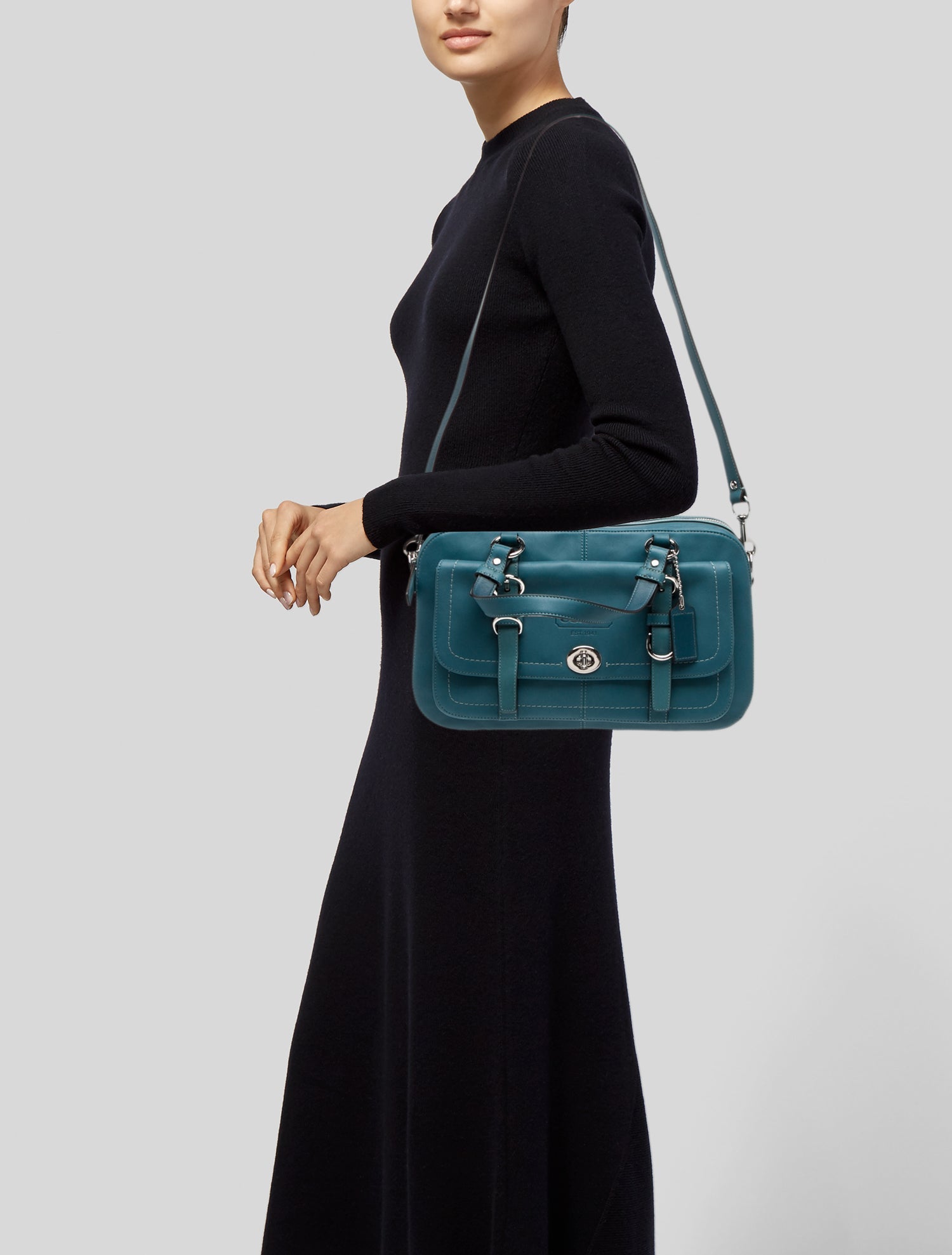 Coach Leather Top Handle Bag