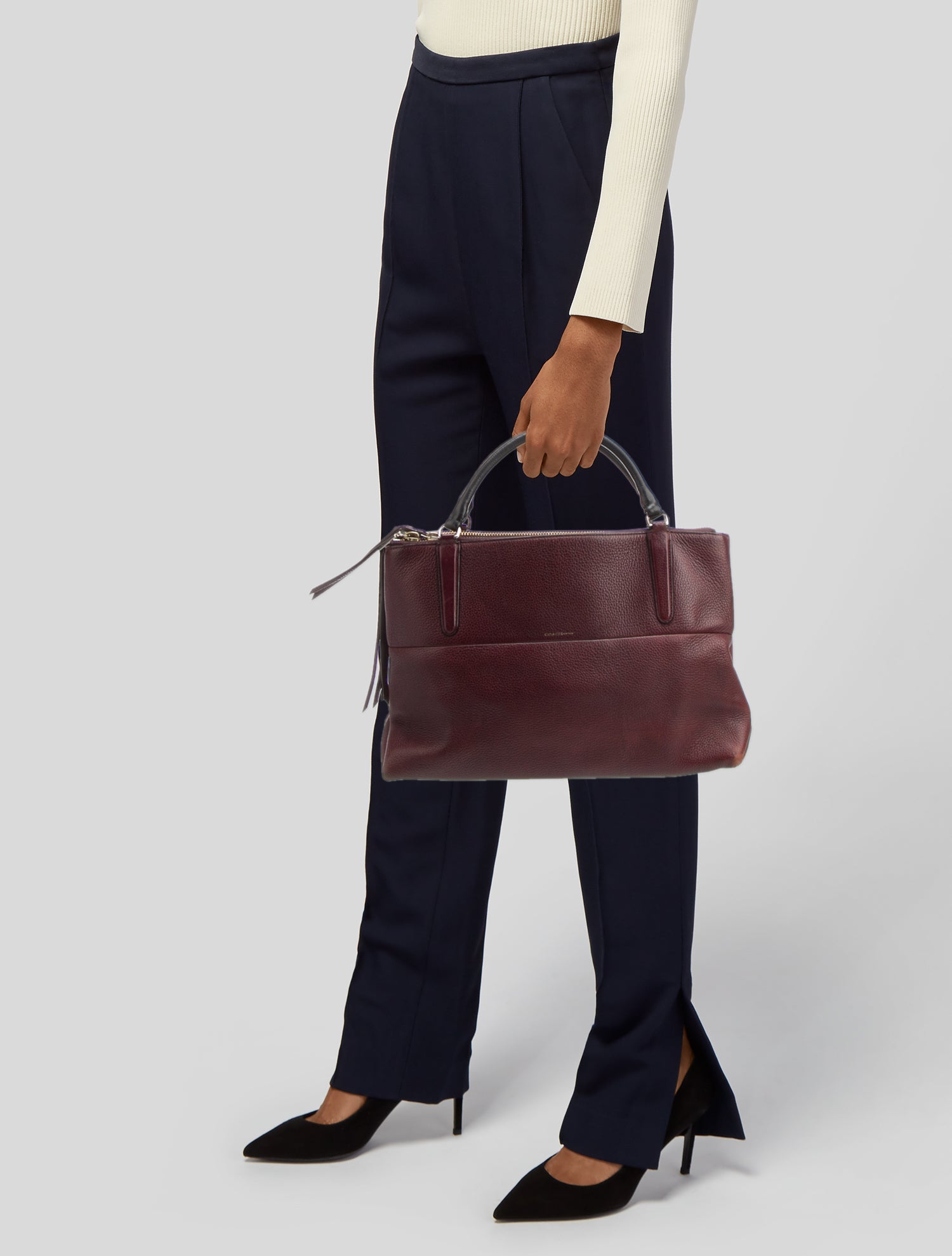 Coach Leather Top Handle Bag