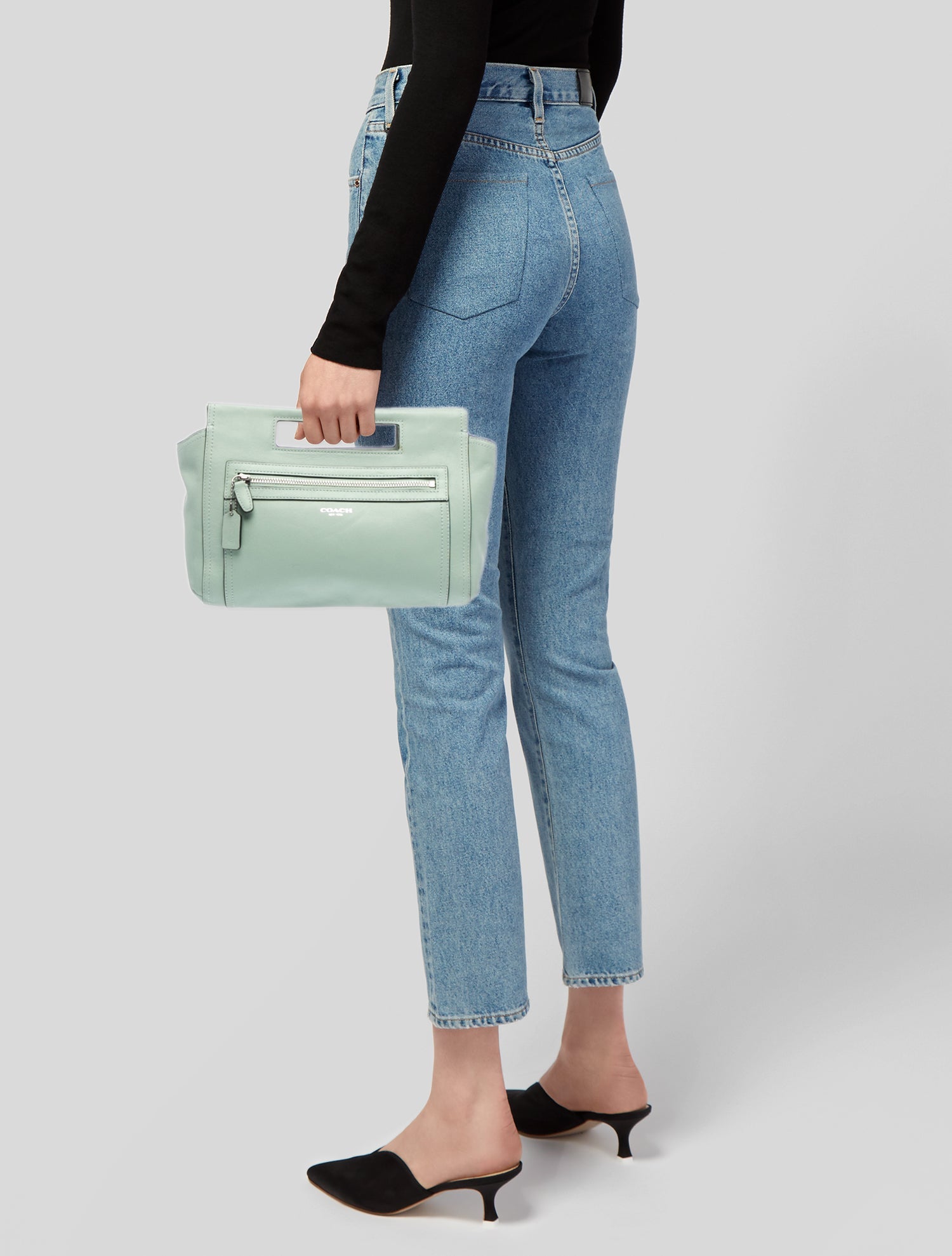 Coach Leather Top Handle Bag