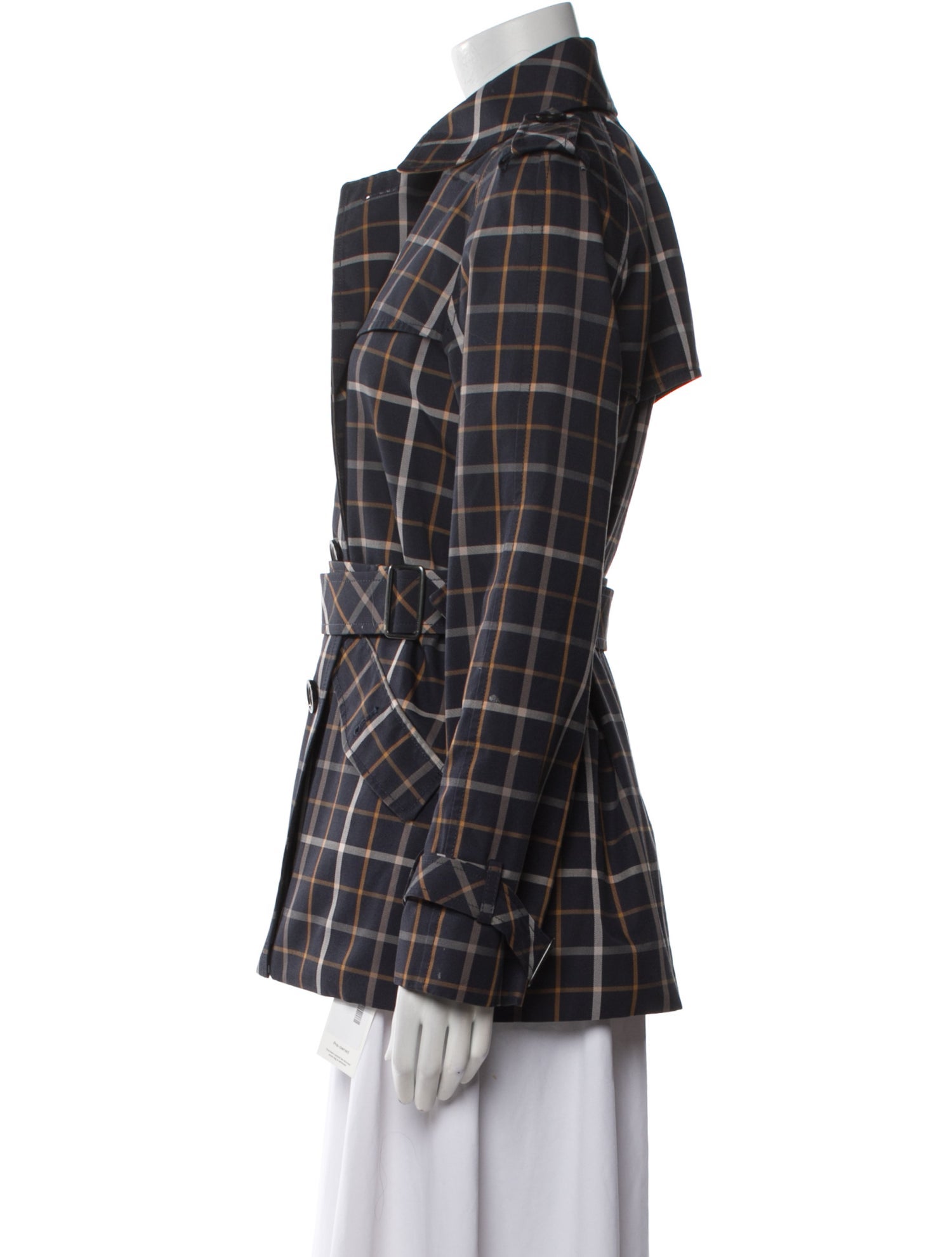 Coach Plaid Print Blazer