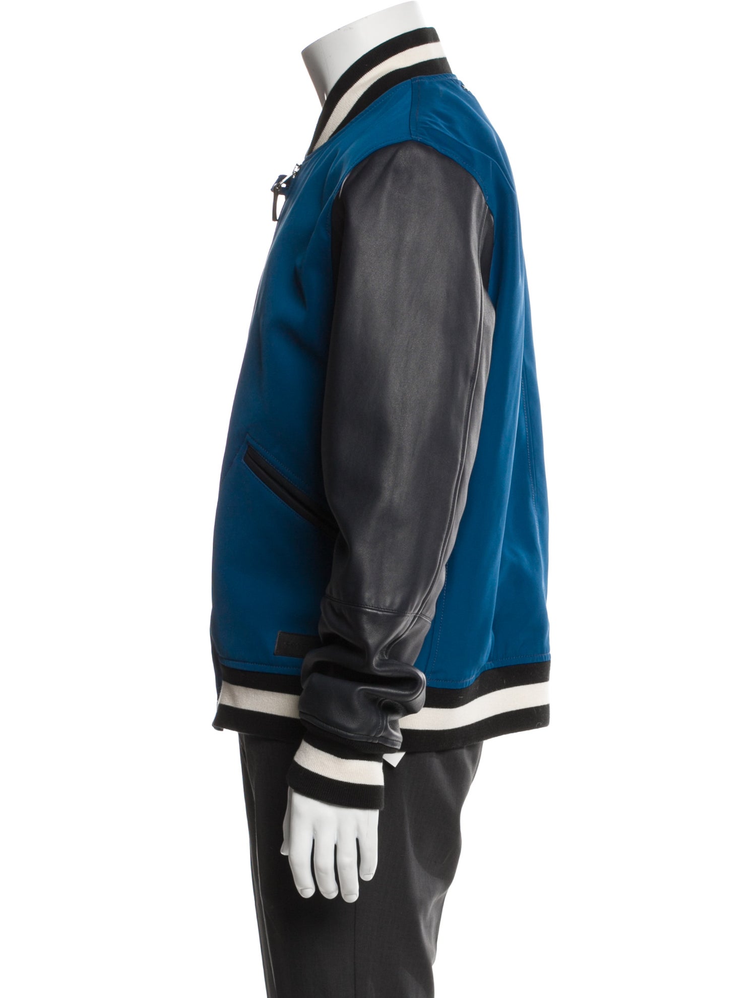Coach Colorblock Pattern Bomber Jacket