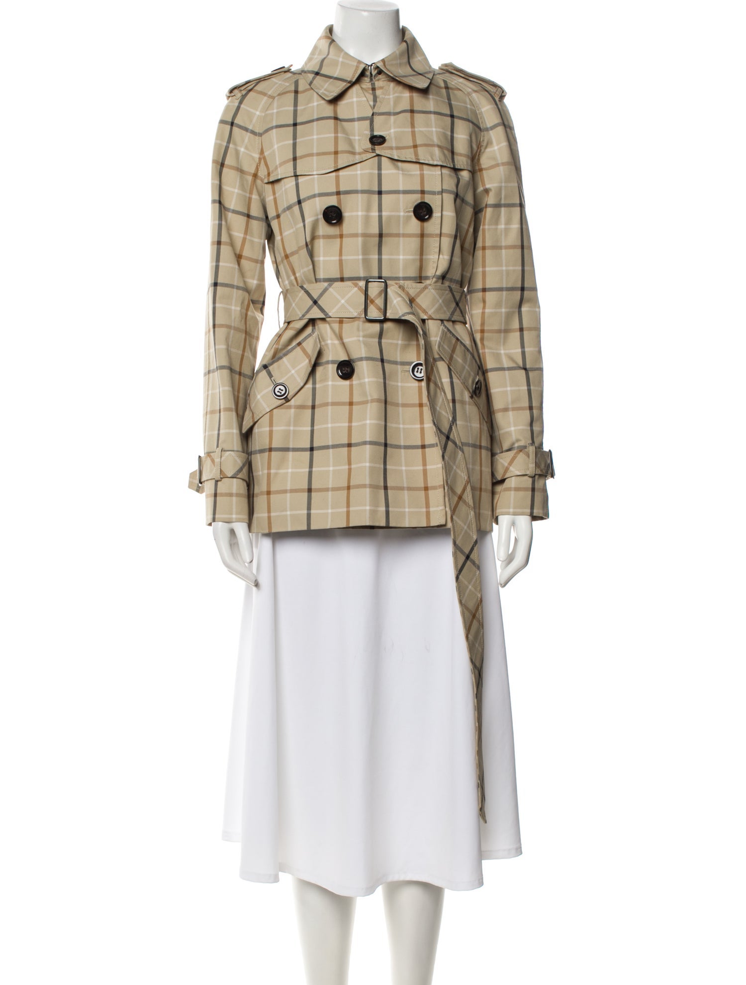 Coach Plaid Print Utility Jacket