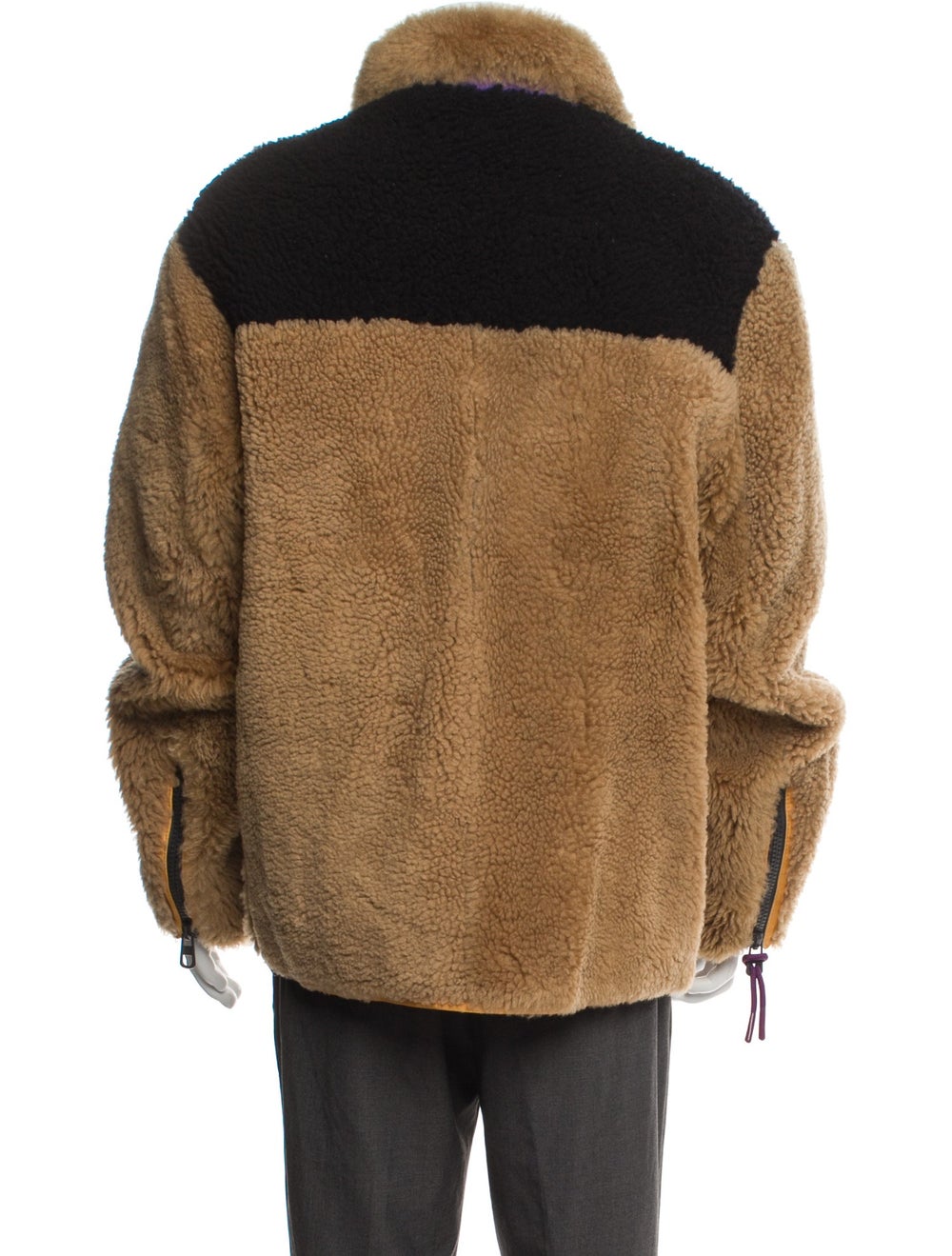 Coach Shearling Colorblock Pattern Denim Jacket - image 3