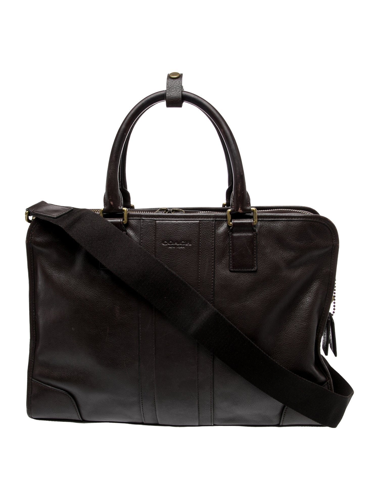 Coach Leather Weekender Bag