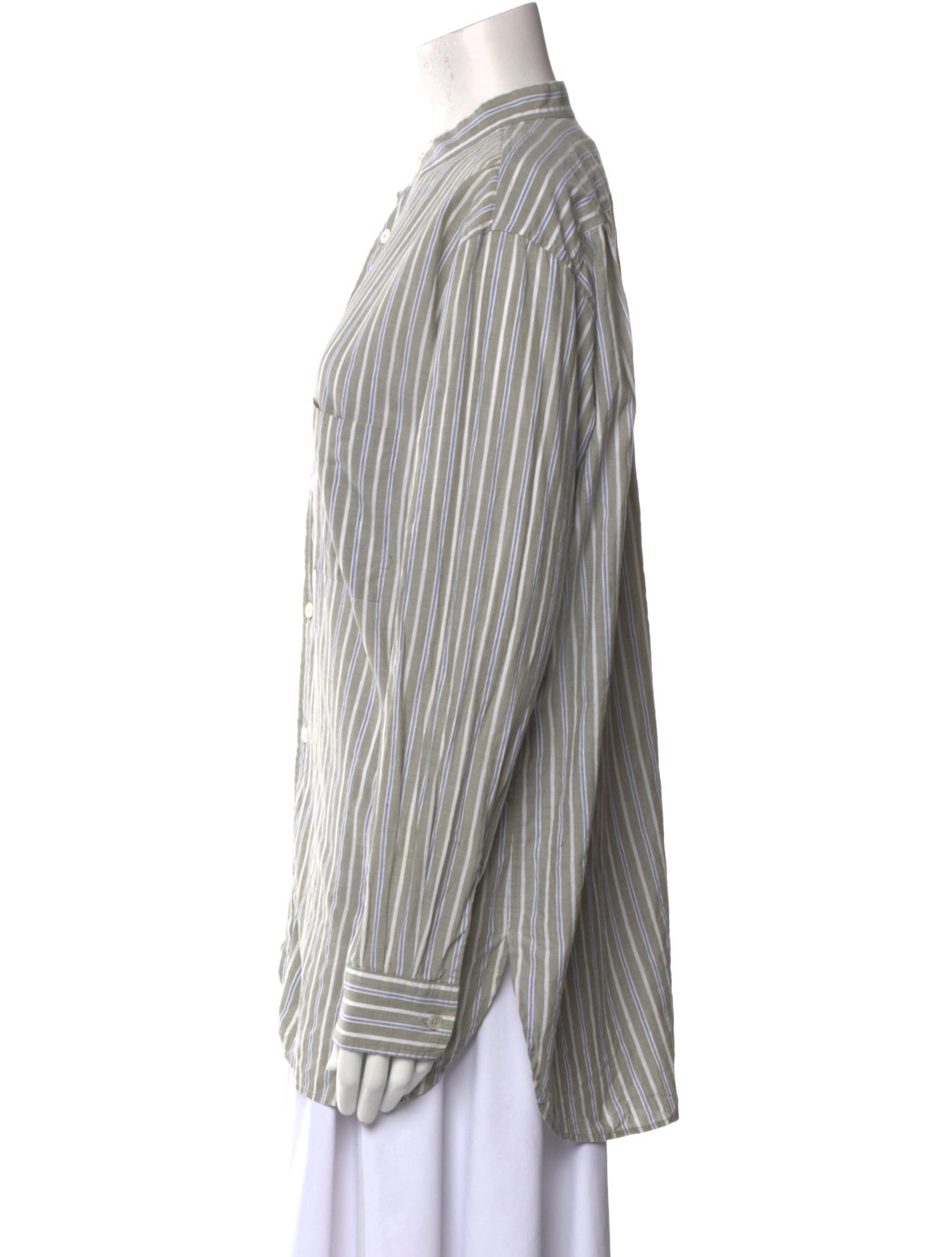 Cristaseya Striped Mock Neck Tunic