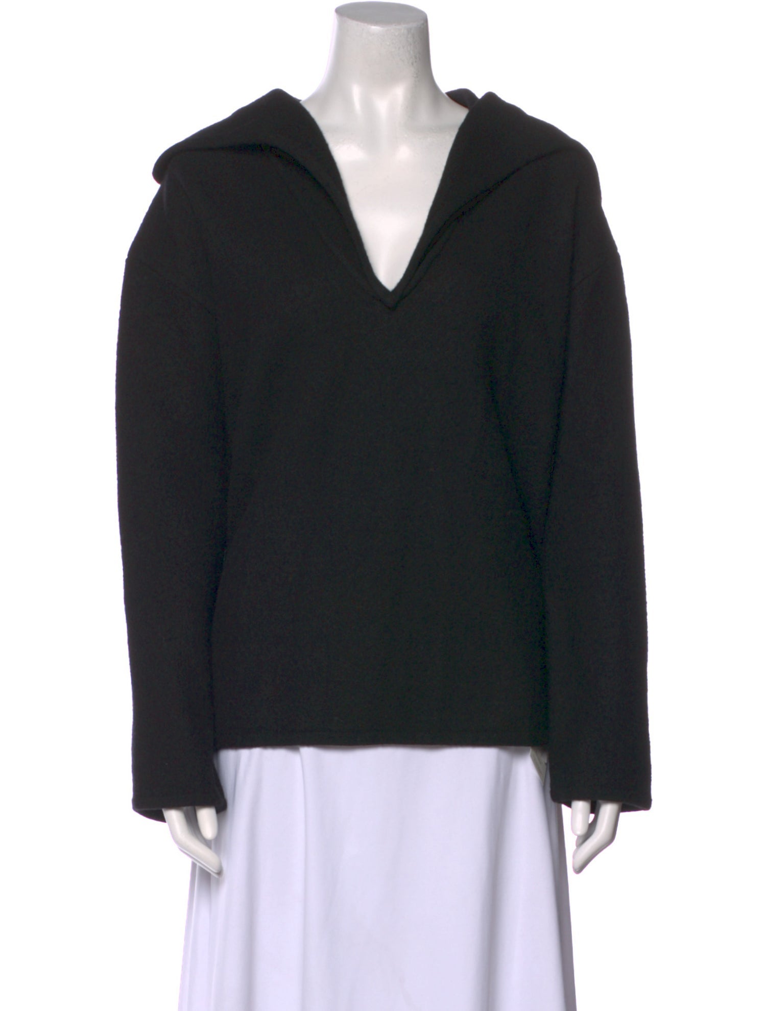 Cristaseya Merino Wool V-Neck Sweatshirt