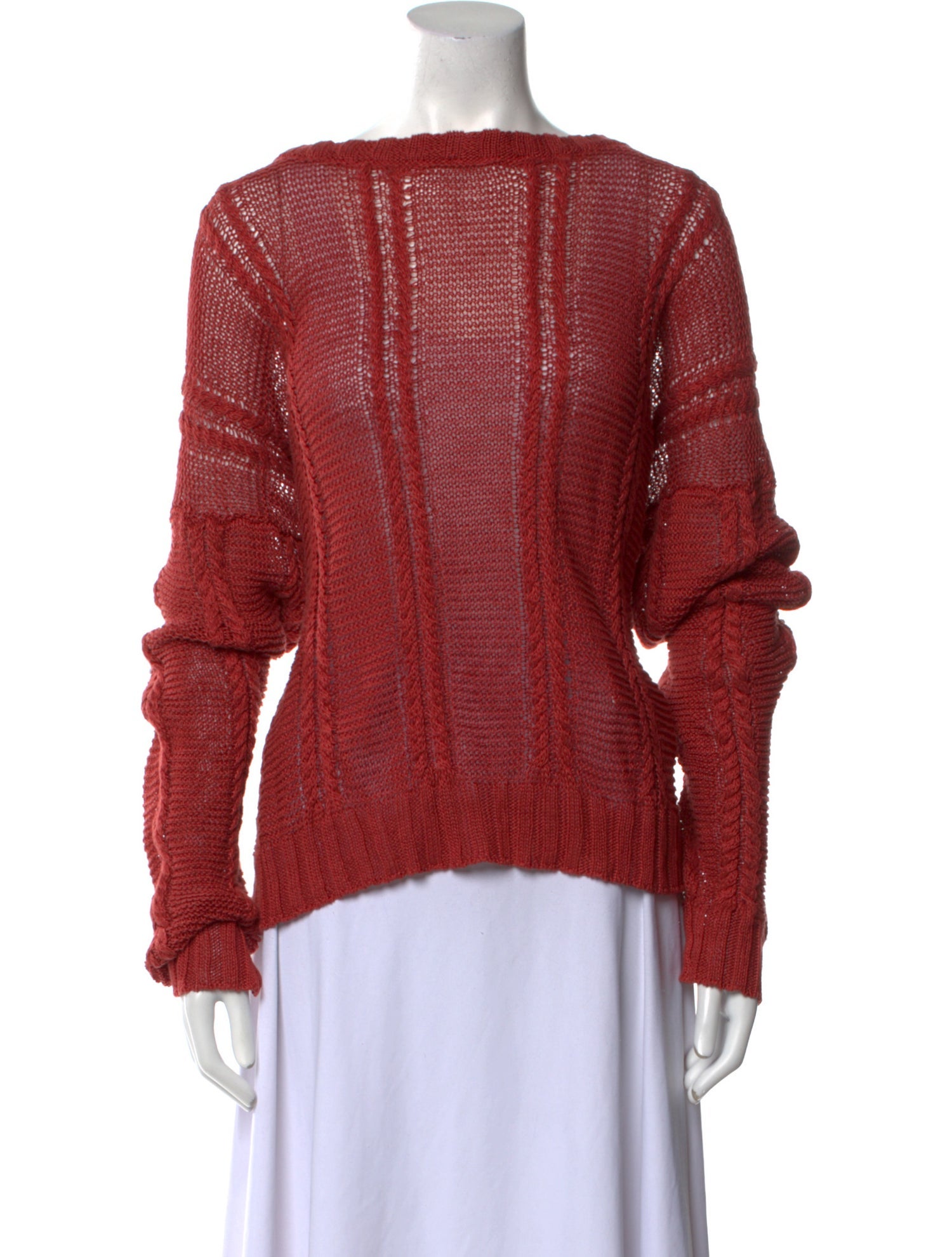 Cristaseya Linen Bateau Neckline Sweater