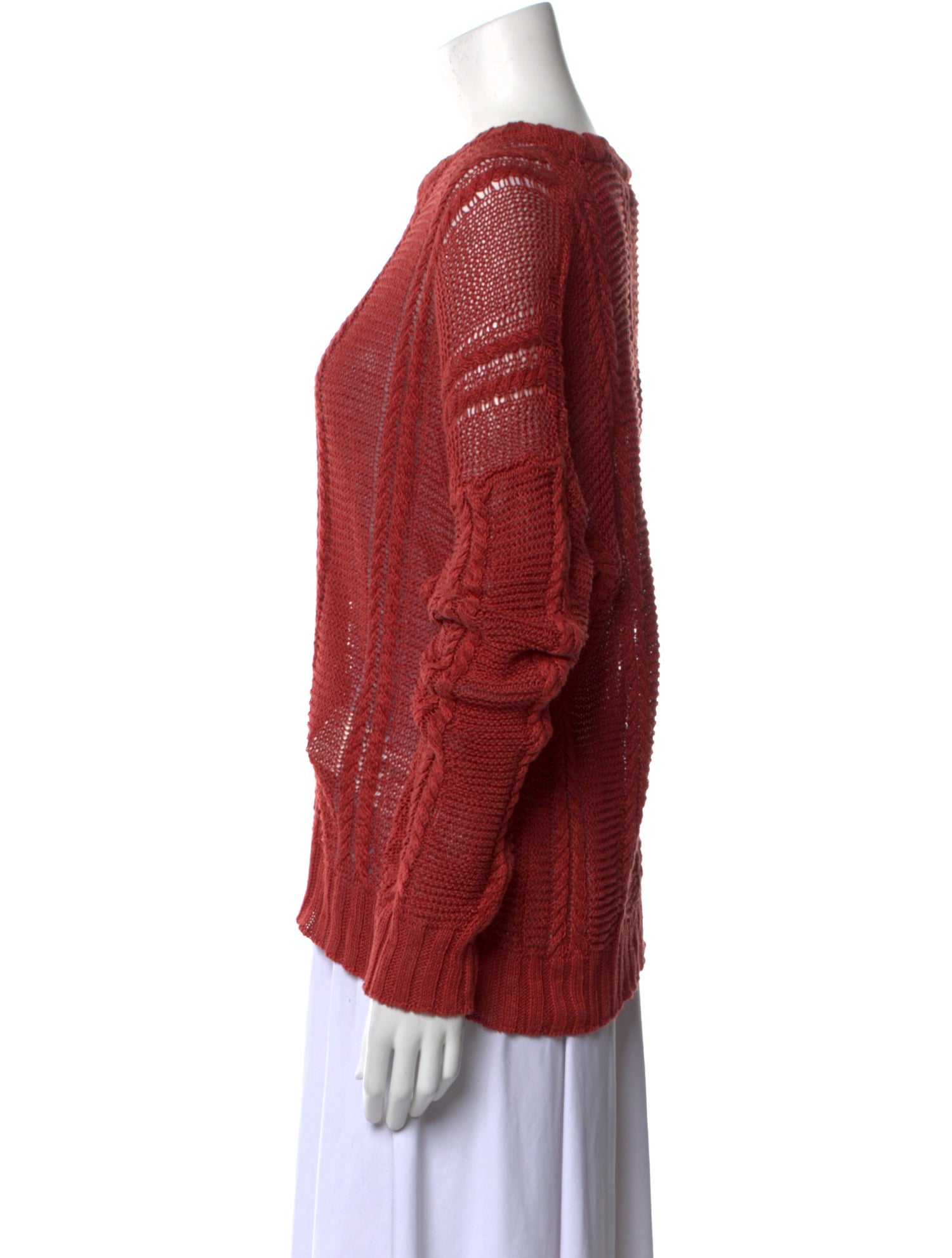 Cristaseya Linen Bateau Neckline Sweater