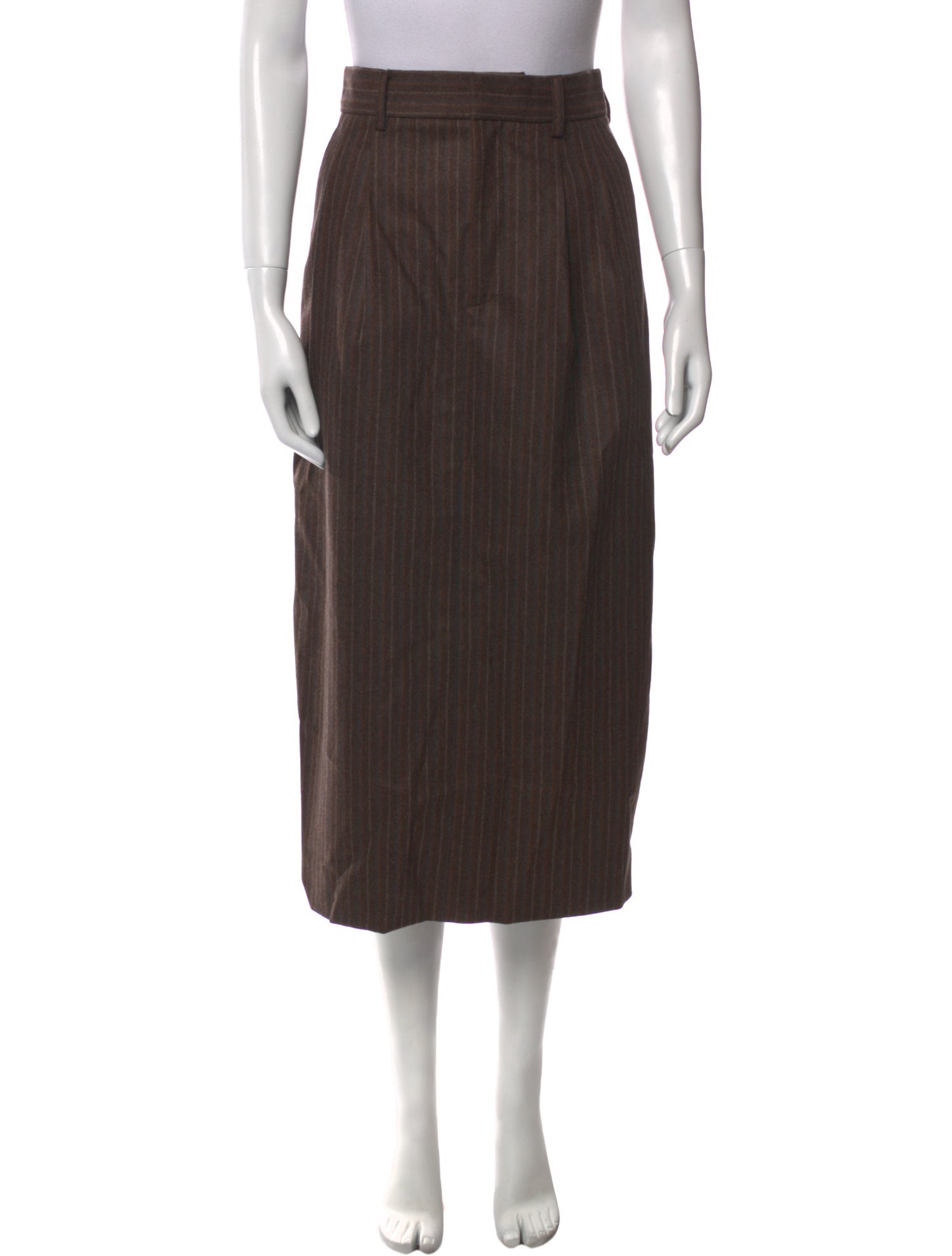 Cristaseya Virgin Wool Midi Length Skirt