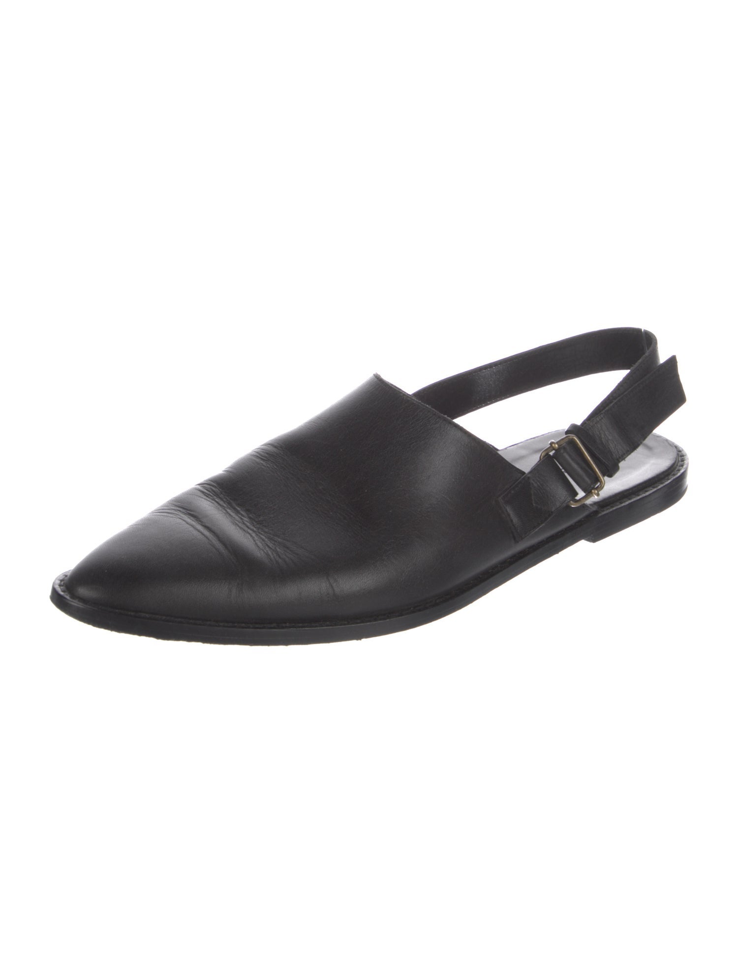 Cristaseya Leather Slingback Flats