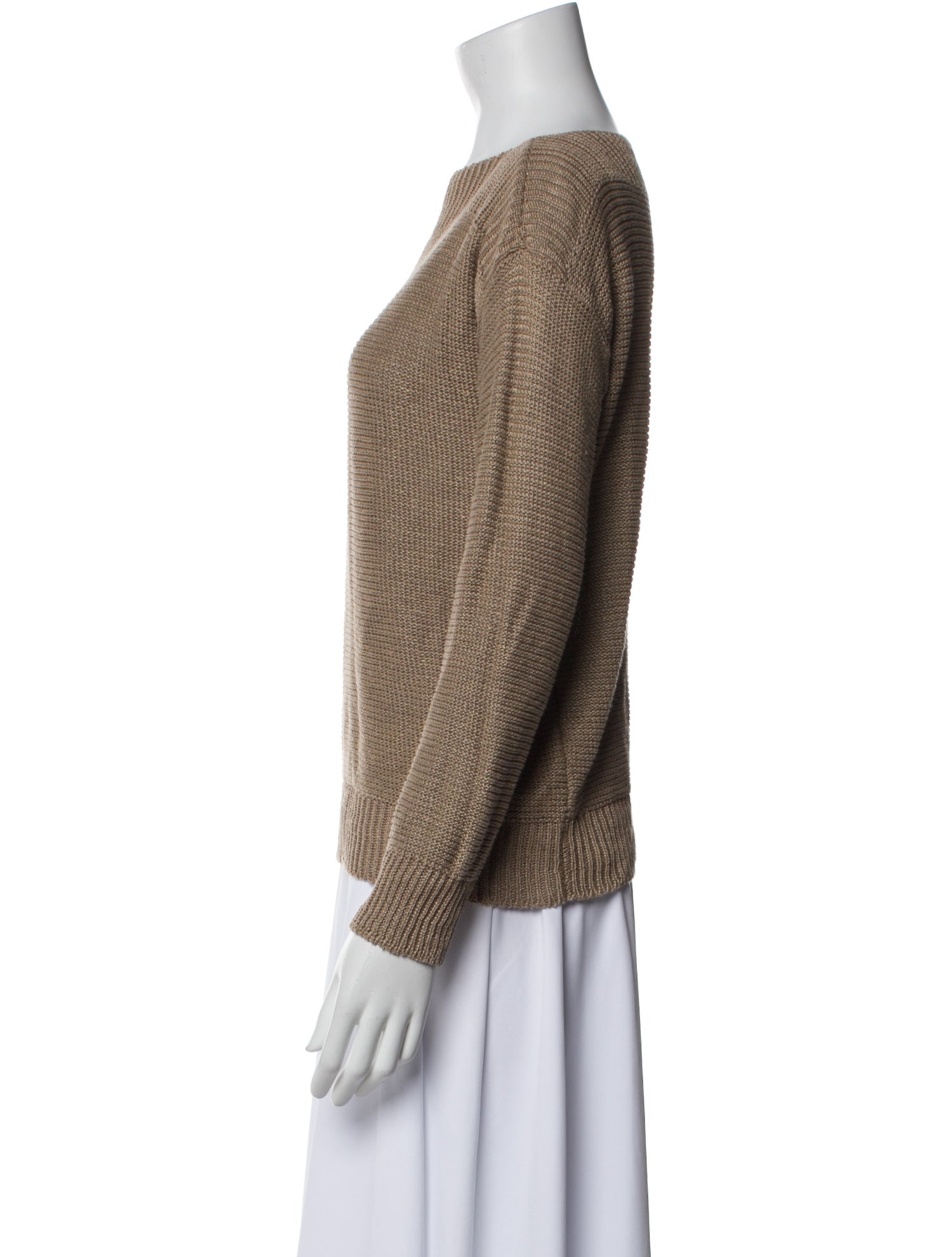 Cristaseya Linen Bateau Neckline Sweater