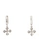 Chad Allison 18K Diamond Cross Dangle Huggie Earrings