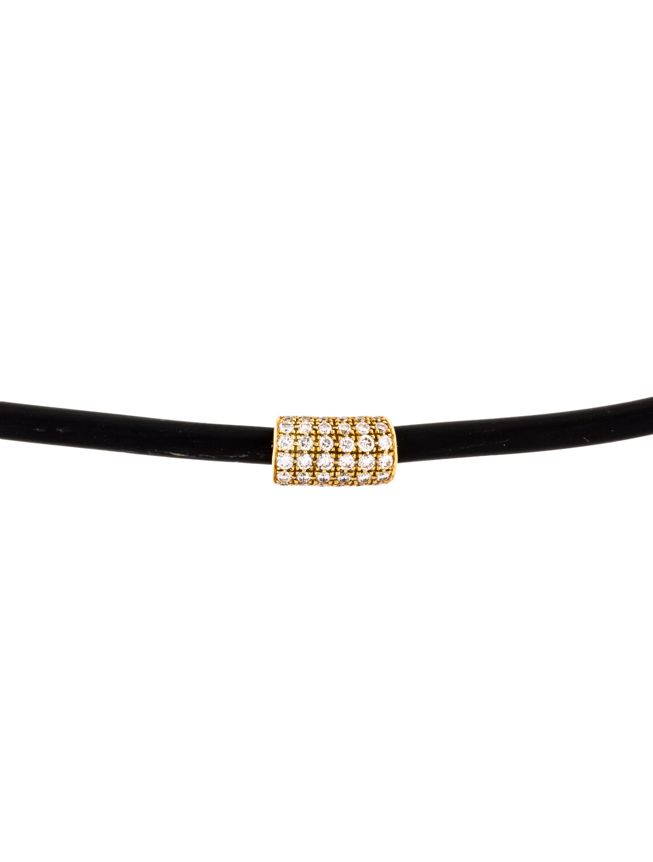 Cédé 18K Diamond Rubber Collar Necklace