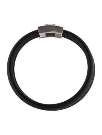 Cédé Platinum Diamond Heart Double Rubber Bracelet