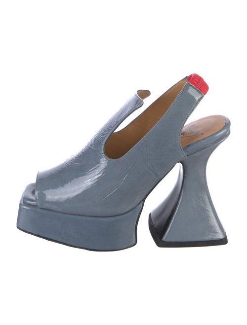 Comme Des Garcons x John Fluevog Leather Slingback Pumps