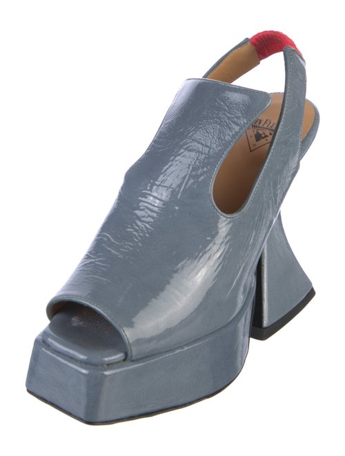 Comme Des Garcons x John Fluevog Leather Slingback Pumps