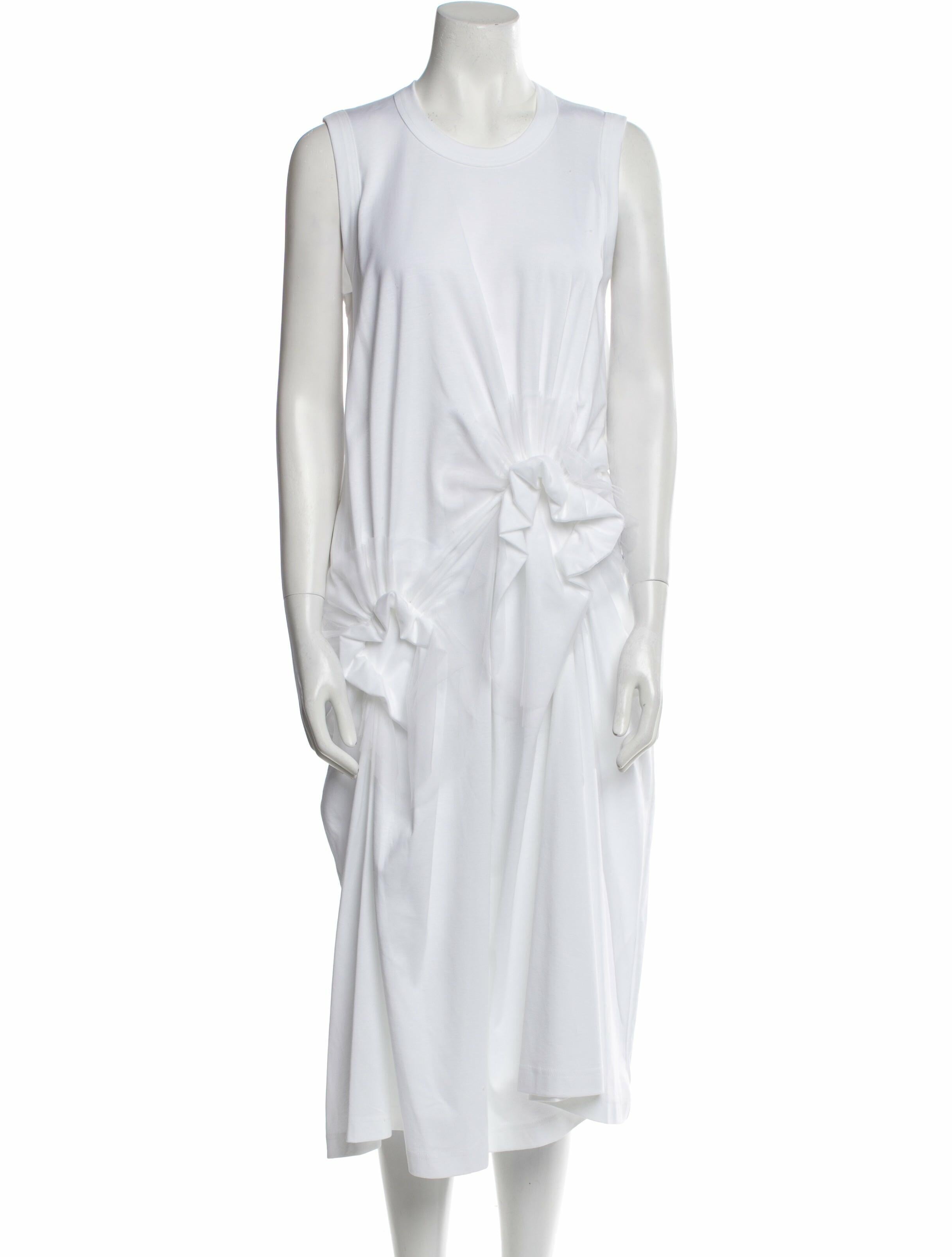 Comme des Garçons Noir Kei Ninomiya Crew Neck Midi Length Dress