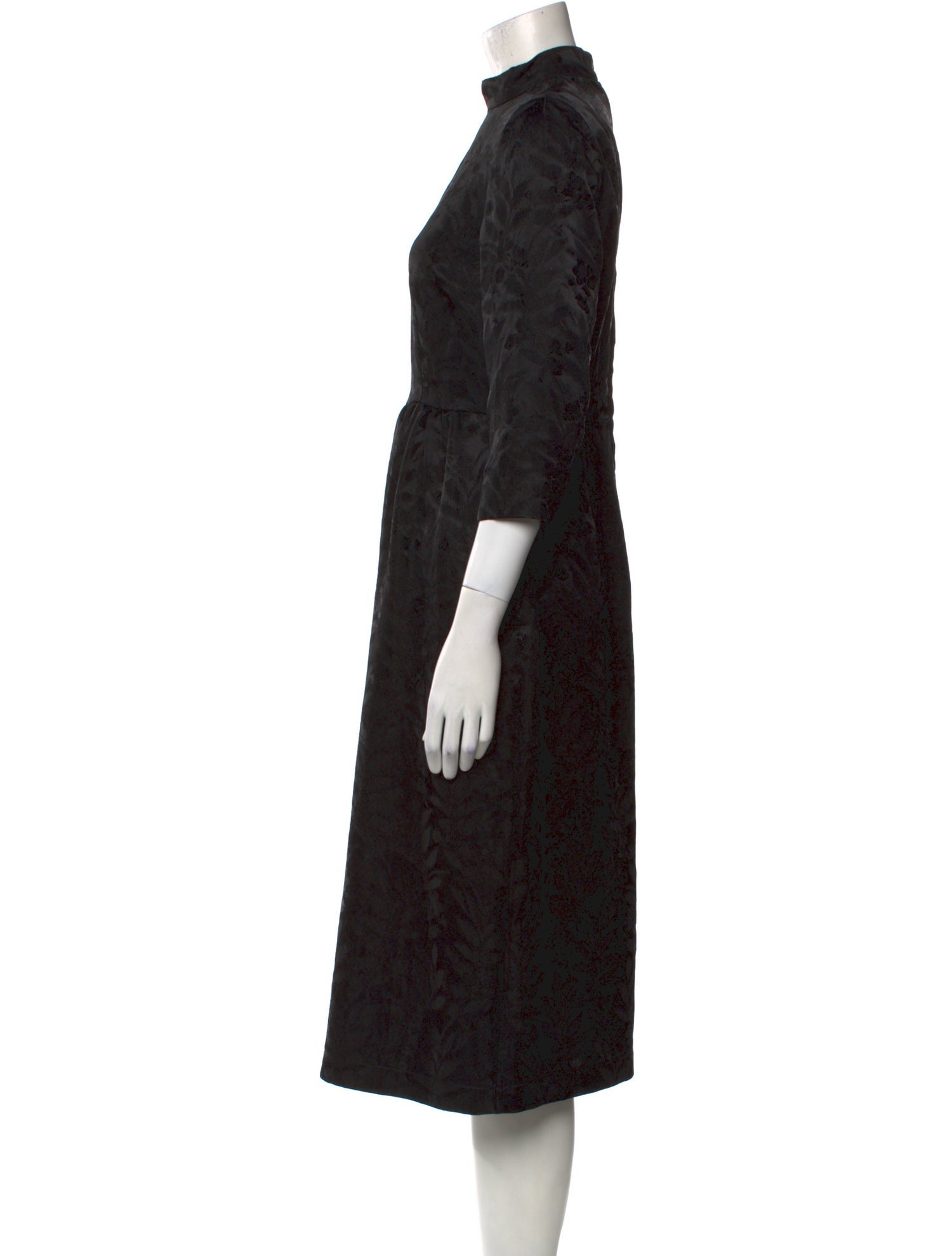 Comme des Garçons Noir Kei Ninomiya Floral Print Midi Length Dress