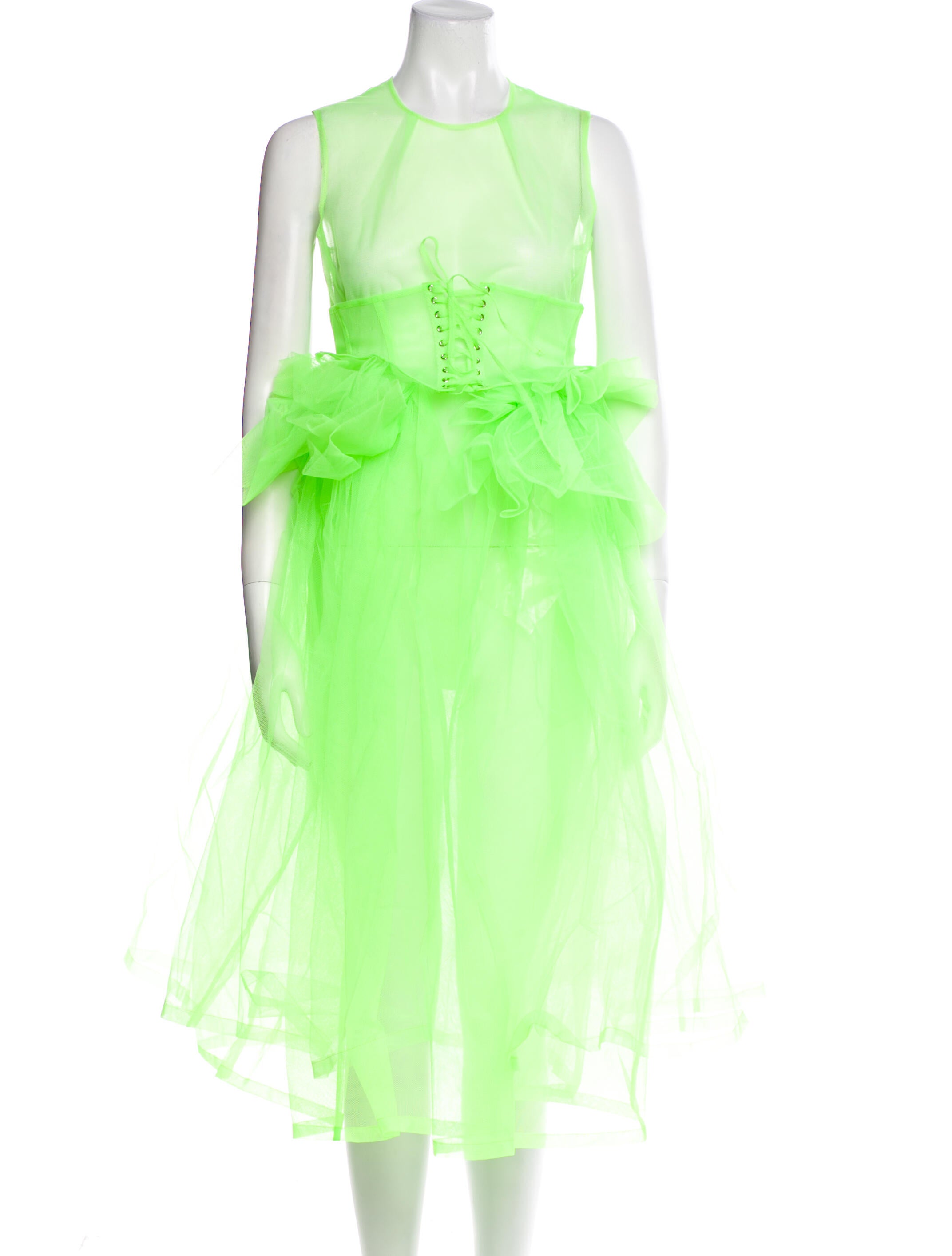 Comme des Garçons Noir Kei Ninomiya Nylon Midi Length Dress