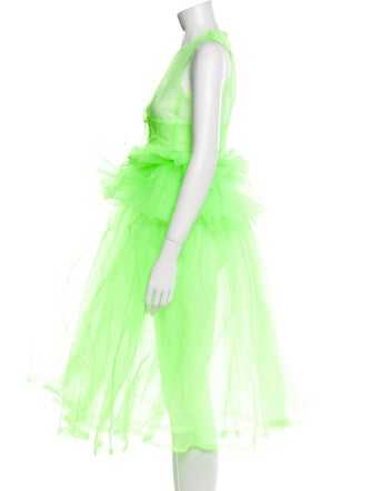 Comme des Garçons Noir Kei Ninomiya Nylon Midi Length Dress