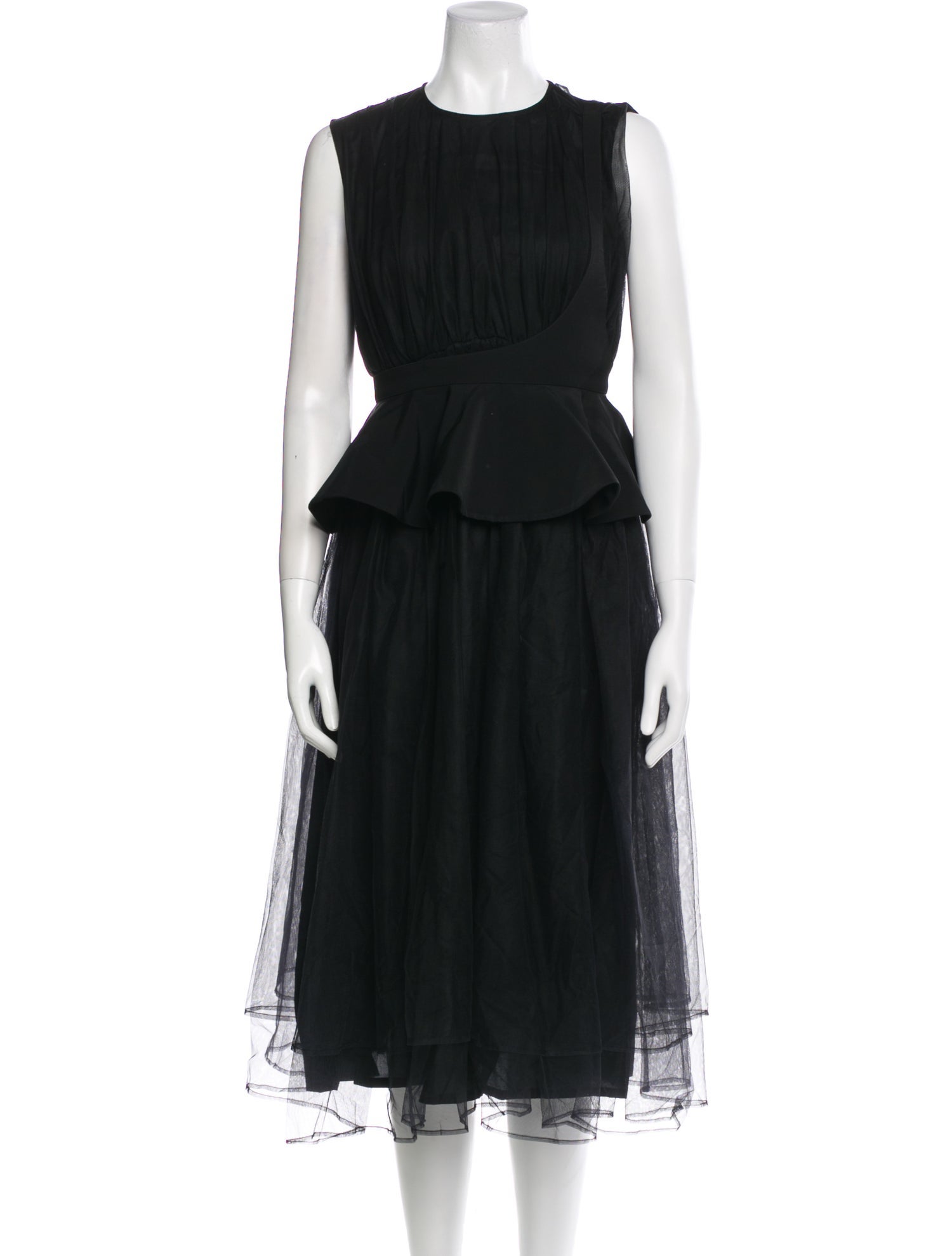 Comme des Garçons Noir Kei Ninomiya Nylon Midi Length Dress