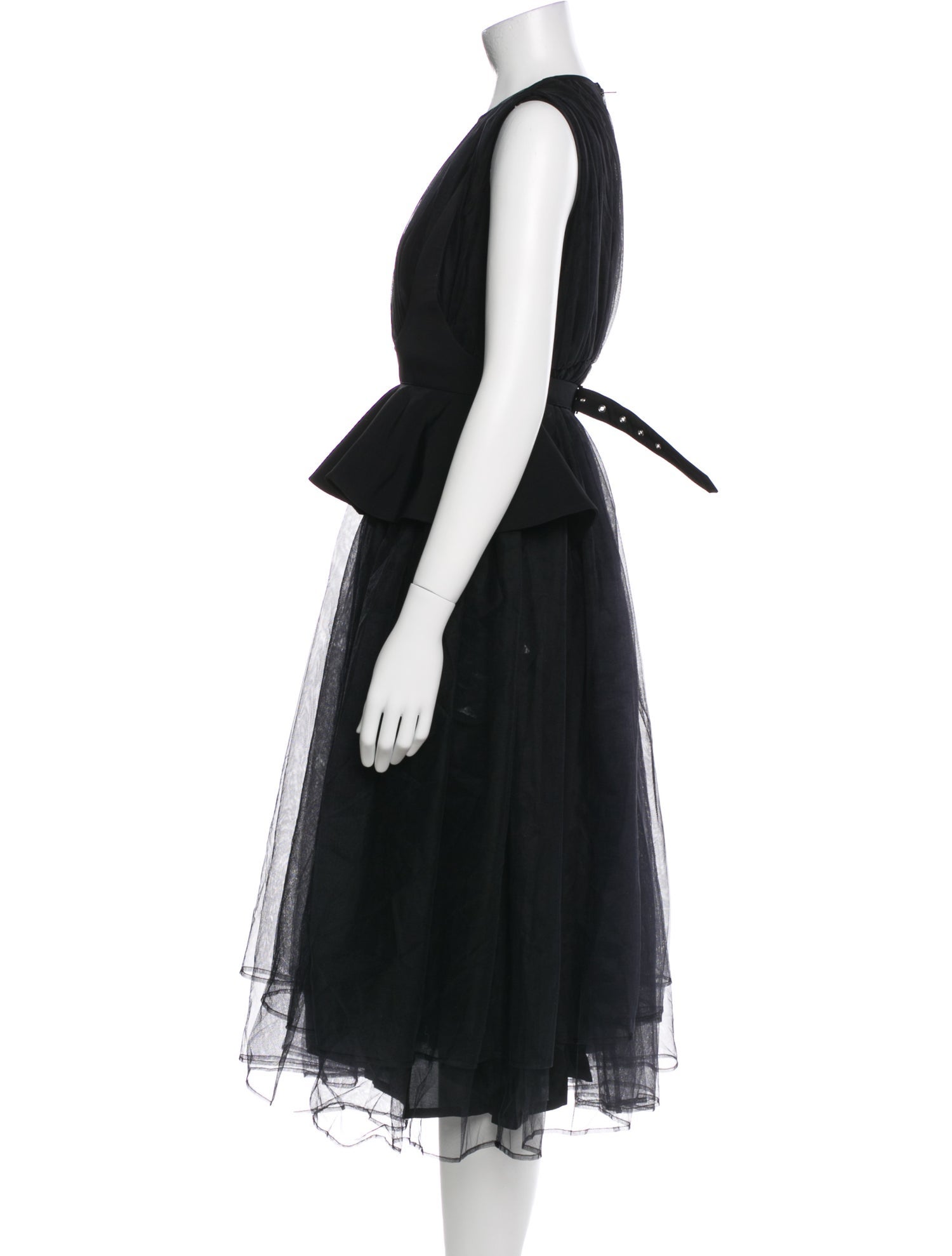 Comme des Garçons Noir Kei Ninomiya Nylon Midi Length Dress