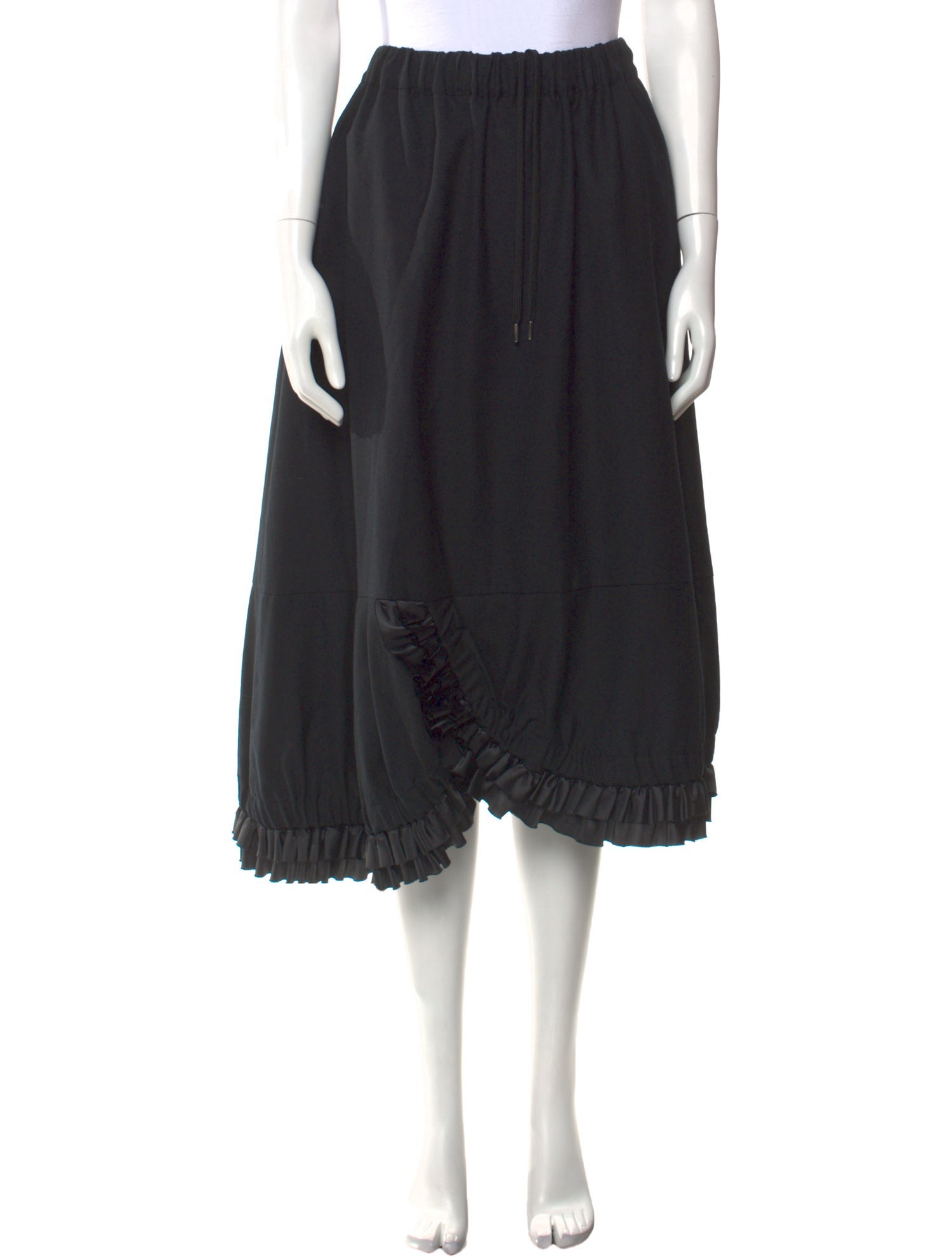 Comme des Garçons Noir Kei Ninomiya Wool Midi Length Skirt