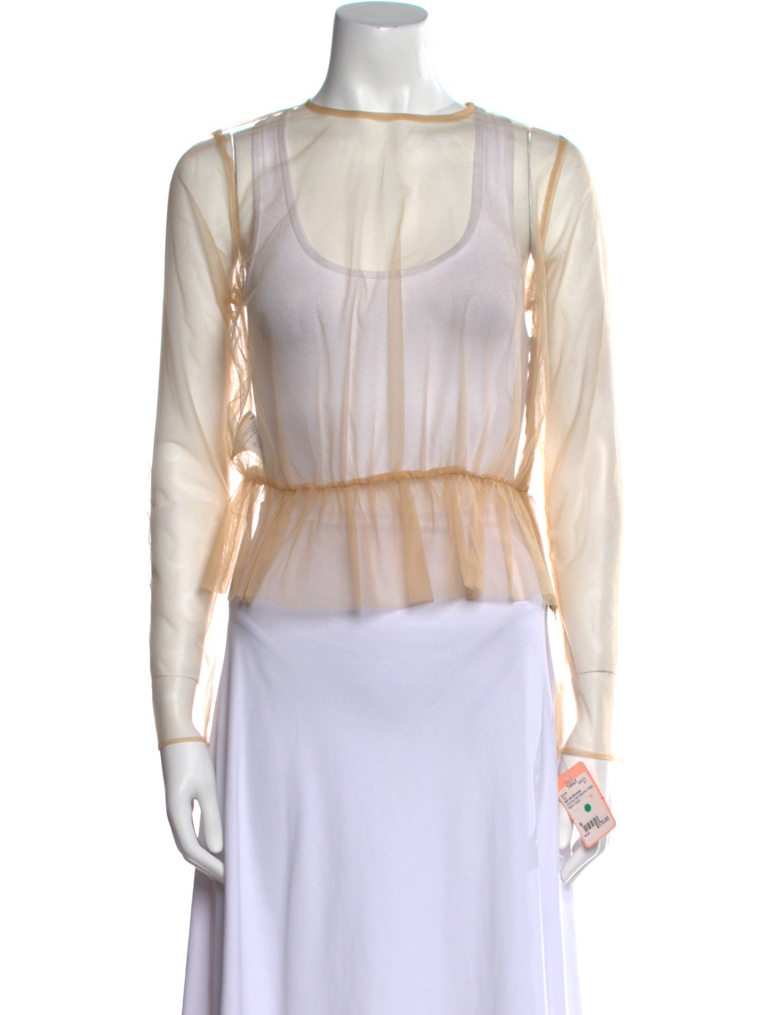 Comme des Garçons Noir Kei Ninomiya Crew Neck Long Sleeve Blouse w/ Tags