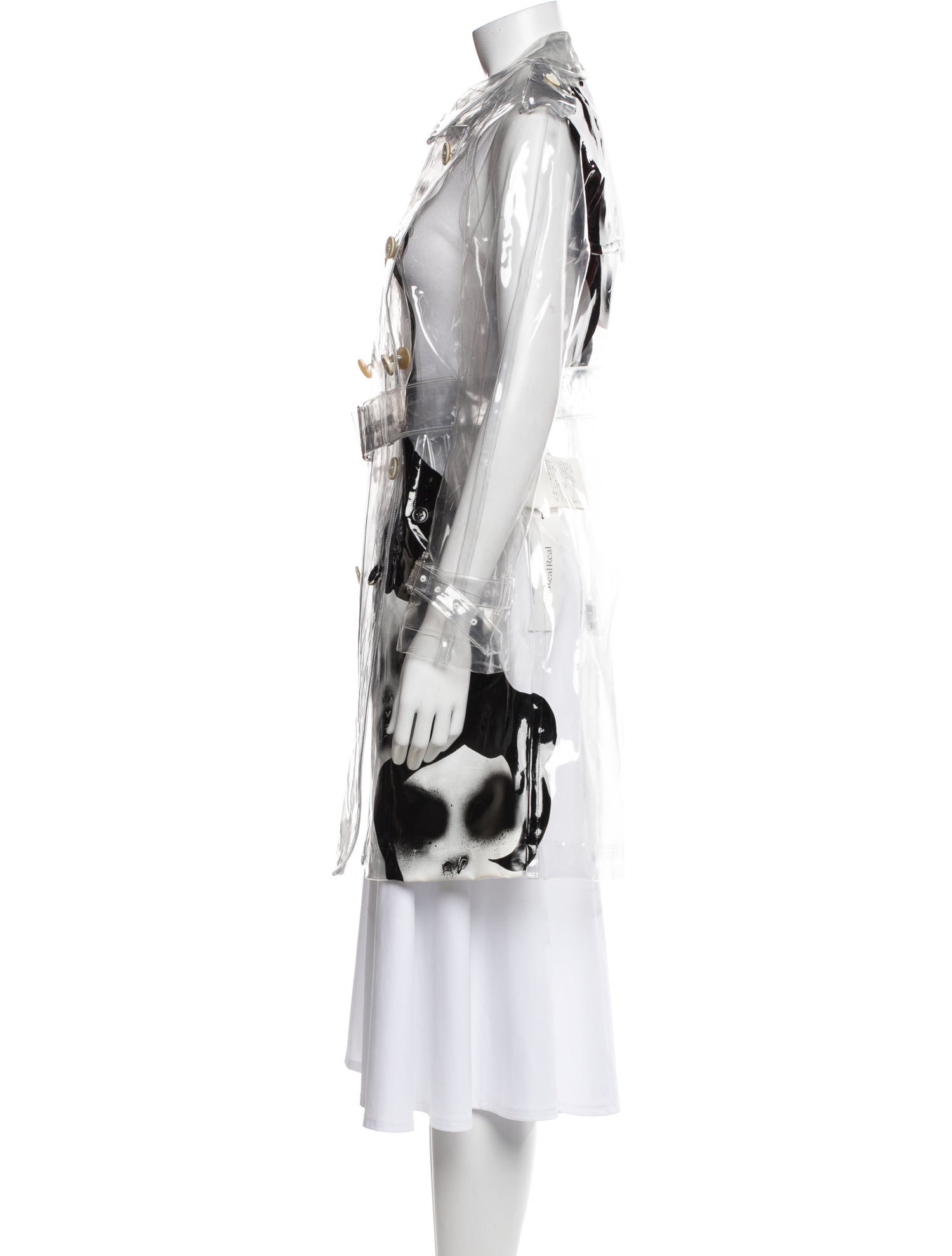 Comme des Garçons Noir Kei Ninomiya Graphic Print Trench Coat