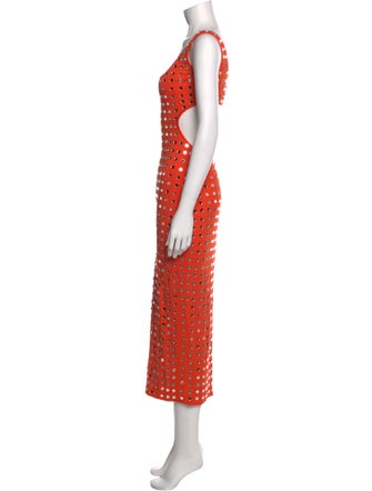 CDGNY by CD Greene Polka Dot Print Midi Length Dress
