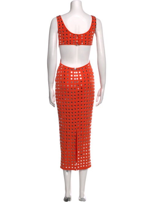 CDGNY by CD Greene Polka Dot Print Midi Length Dress