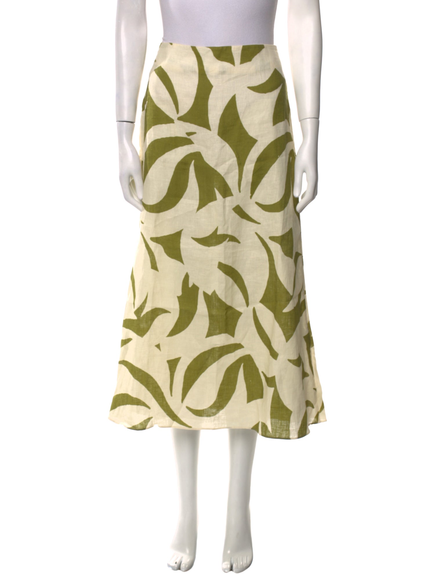 Cala de la Cruz Linen Midi Length Skirt