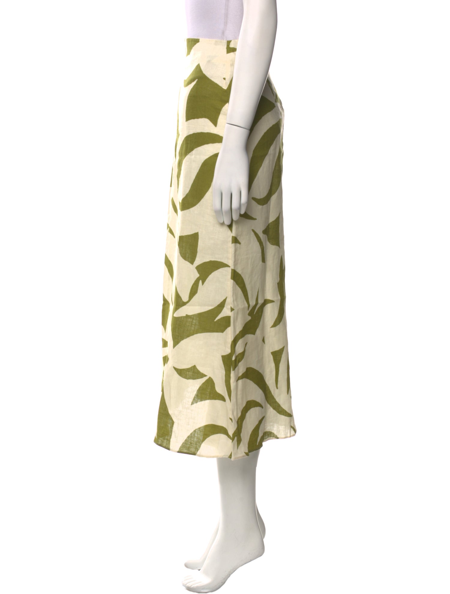 Cala de la Cruz Linen Midi Length Skirt