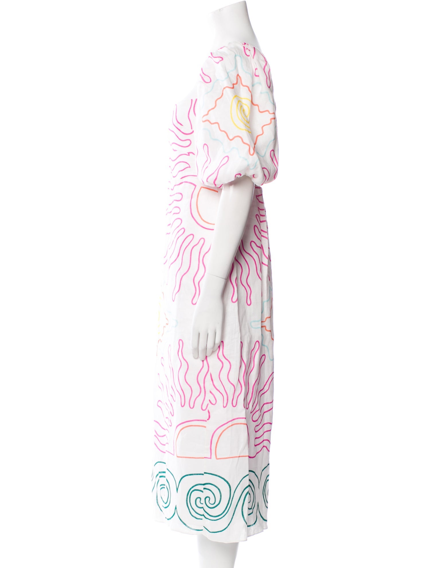 Cala de la Cruz Linen Midi Length Dress