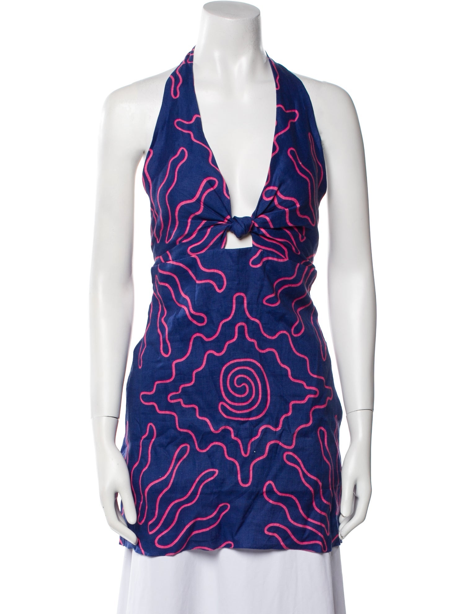 Cala de la Cruz Linen Printed Tunic