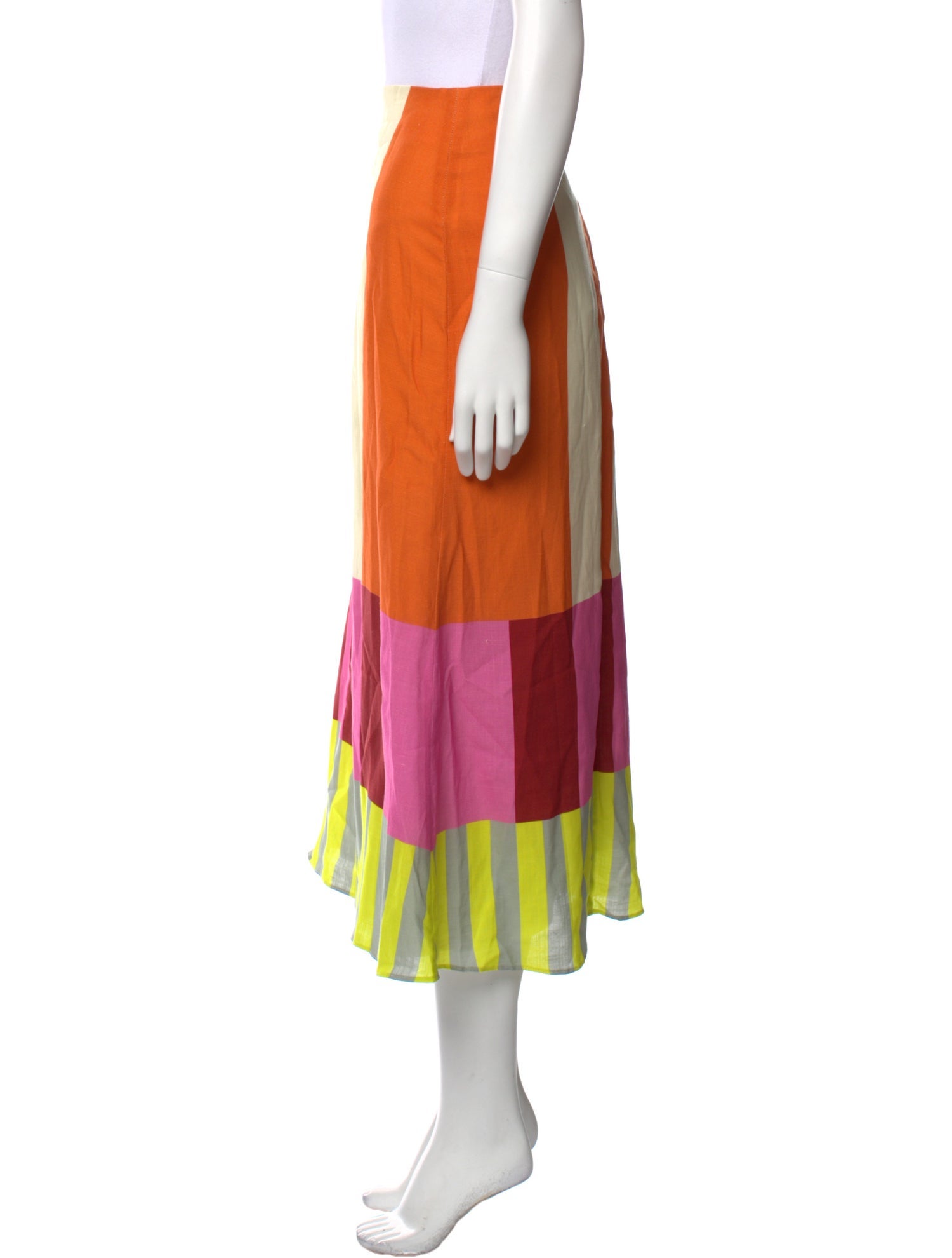 Cala de la Cruz Linen Midi Length Skirt