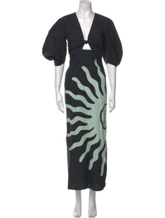 Cala de la Cruz Graphic Print Long Dress