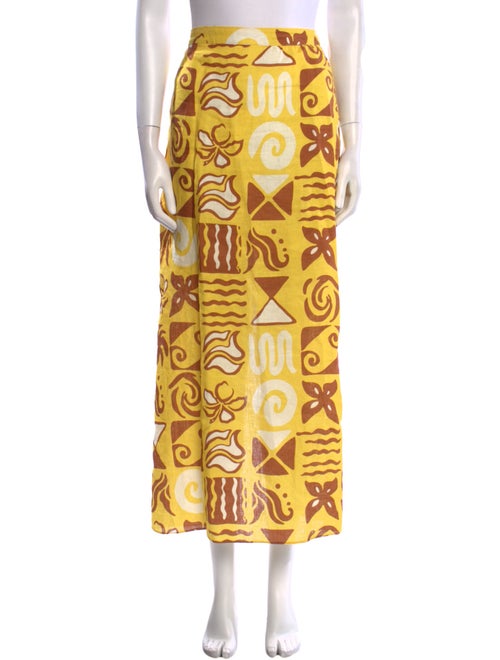 Cala de la Cruz Linen Midi Length Skirt