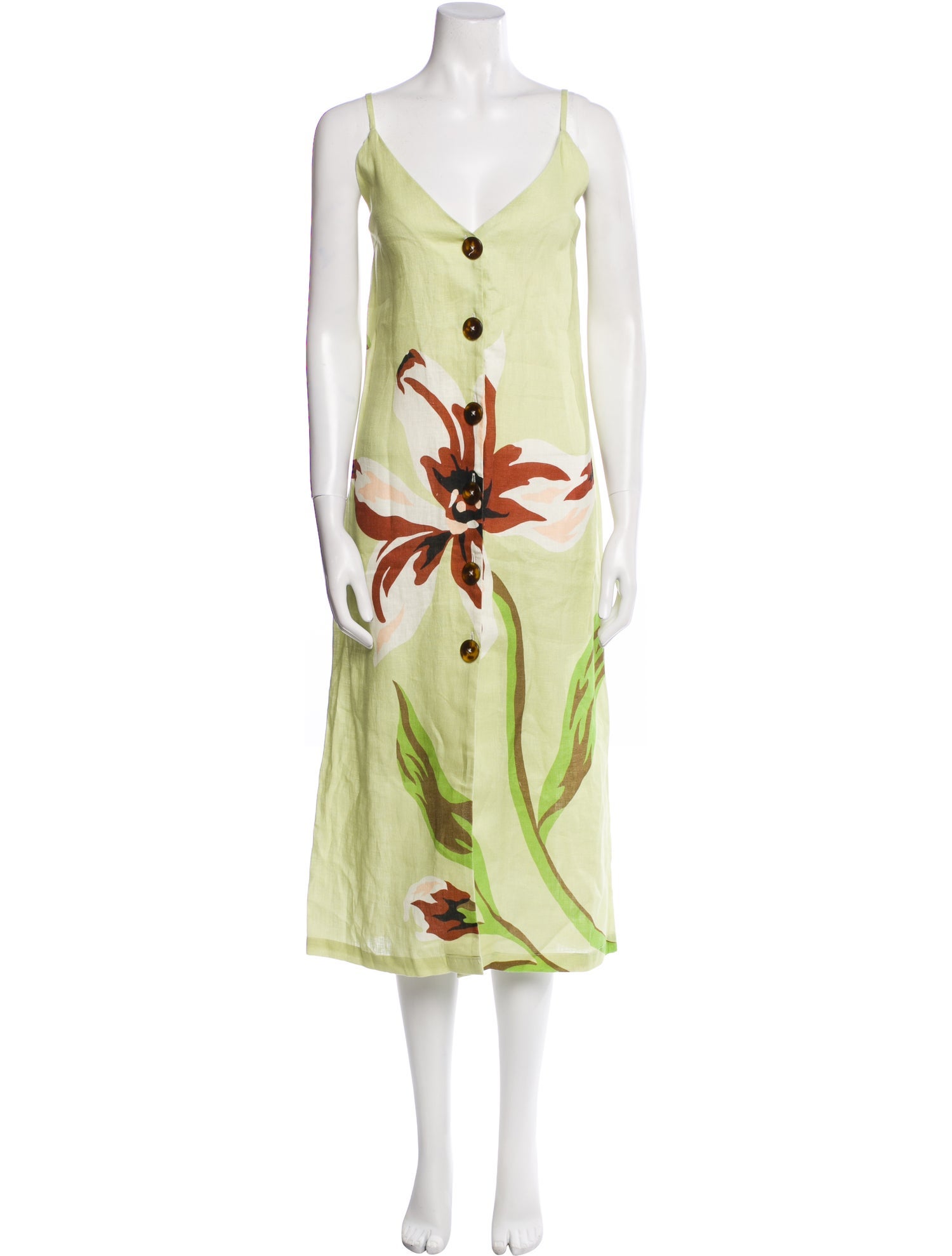 Cala de la Cruz Linen Midi Length Dress