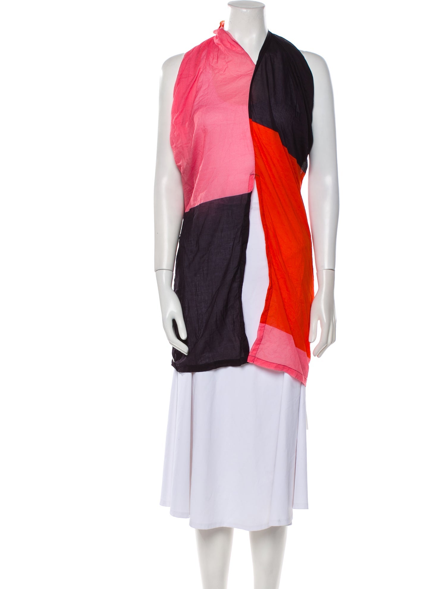 Cala de la Cruz Colorblock Pattern Mini Dress