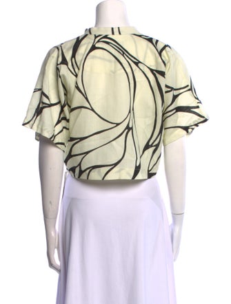 Cala de la Cruz Linen Printed Blouse