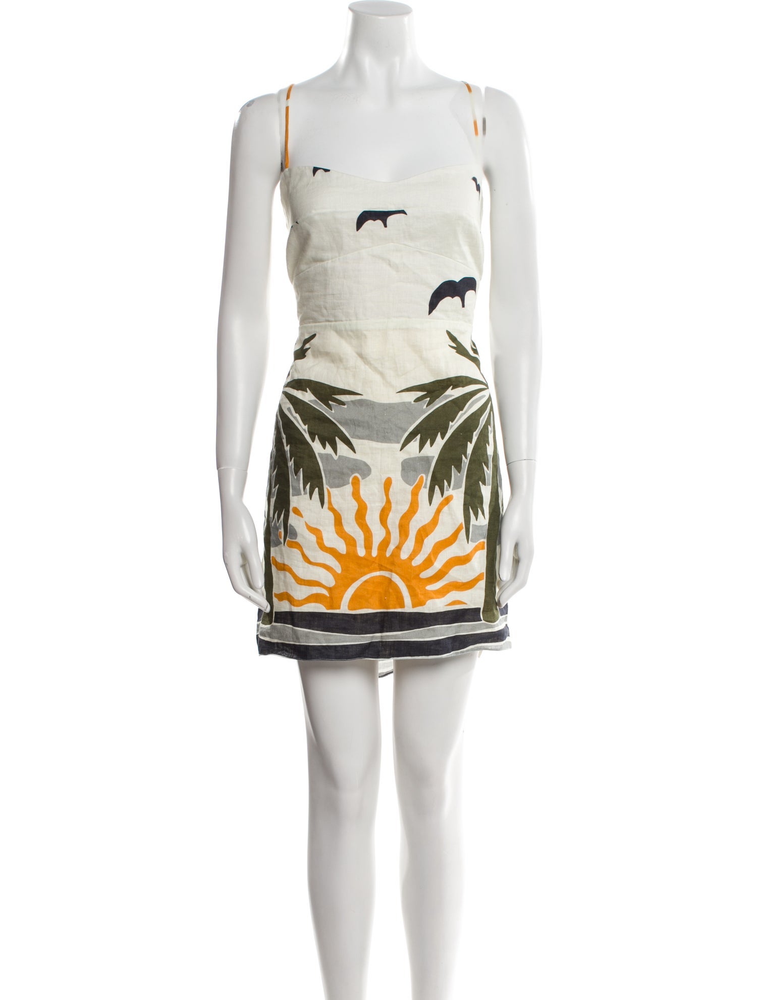 Cala de la Cruz Linen Knee-Length Dress