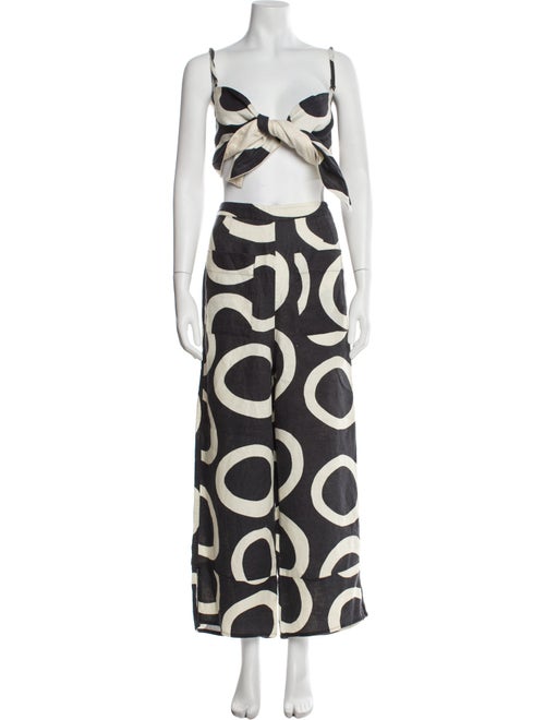 Cala de la Cruz Linen Printed Pant Set