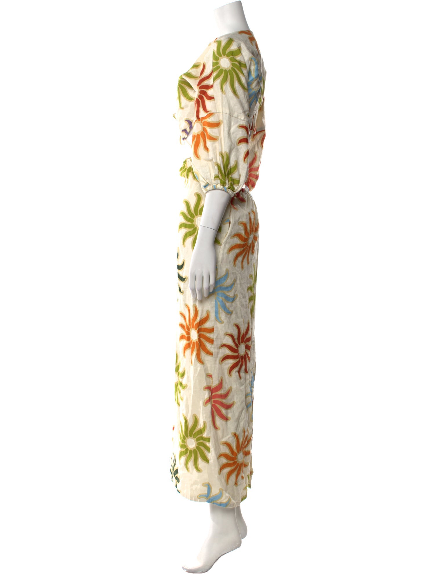 Cala de la Cruz Floral Print Long Dress